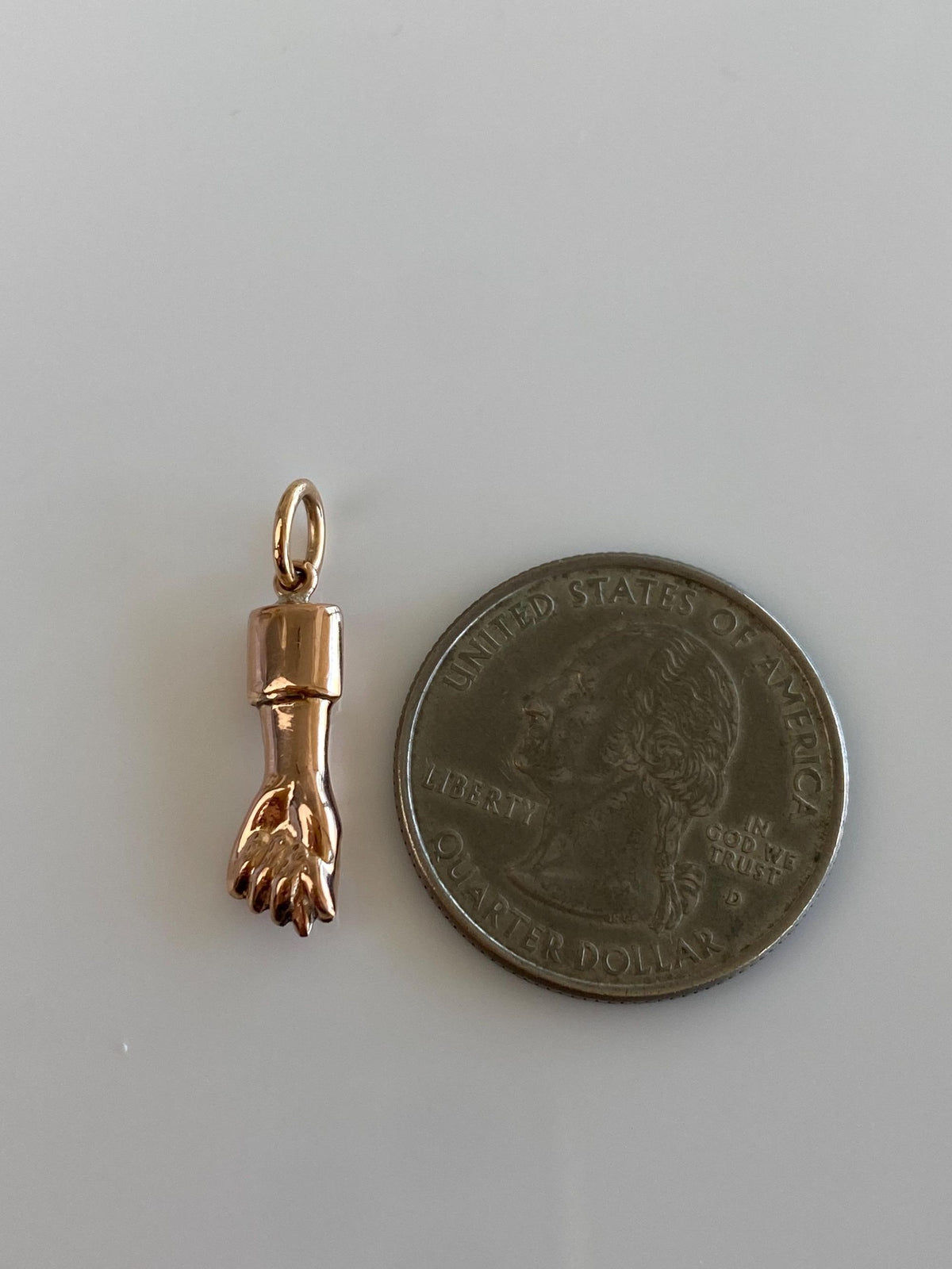 Vintage 16k Rose Gold Arm Charm