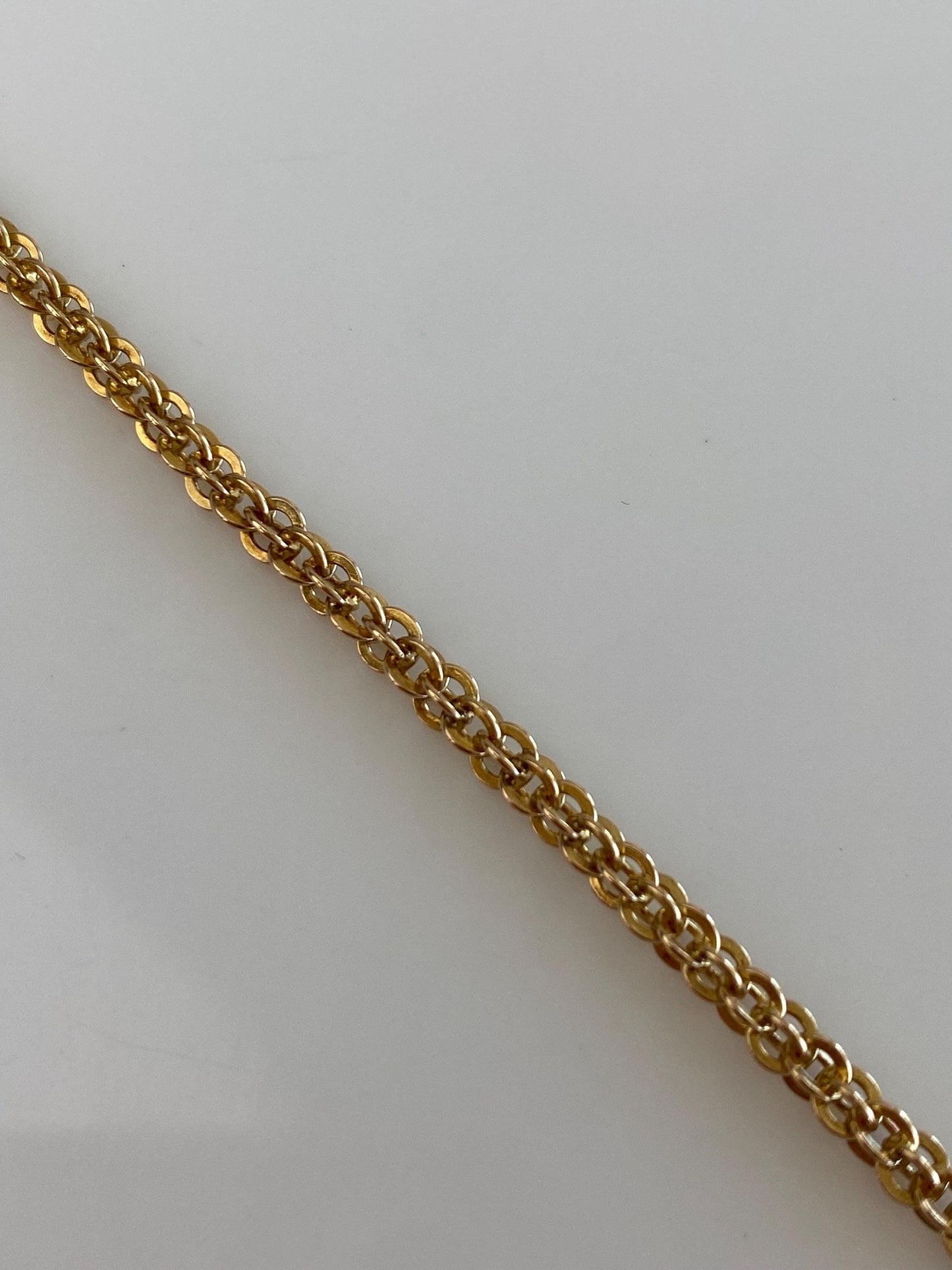 Vintage Solid 10k Yellow Gold Open Weave Chain Bracelet - 7 inches