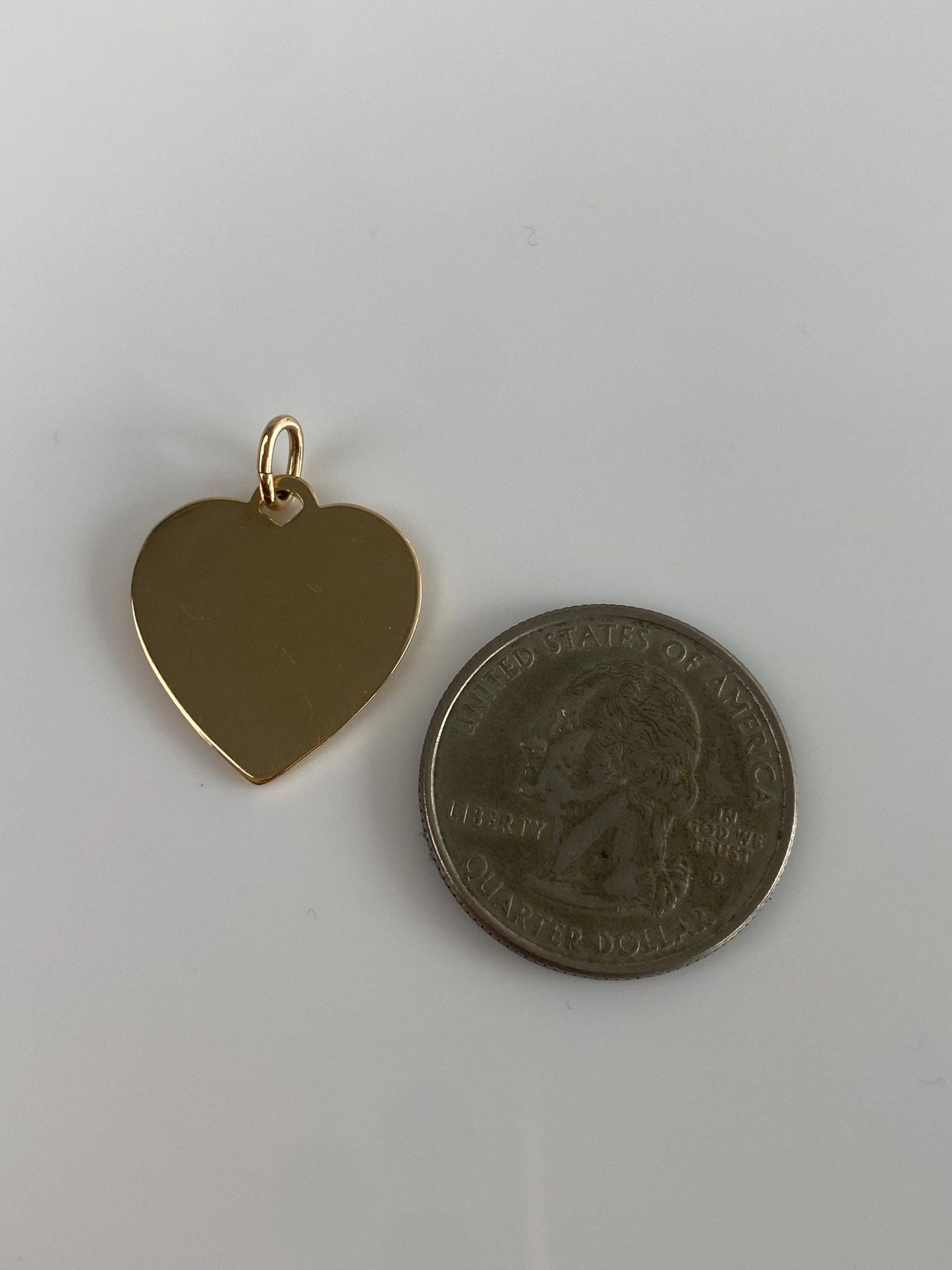 Vintage Solid 14k Yellow Gold Heart Charm