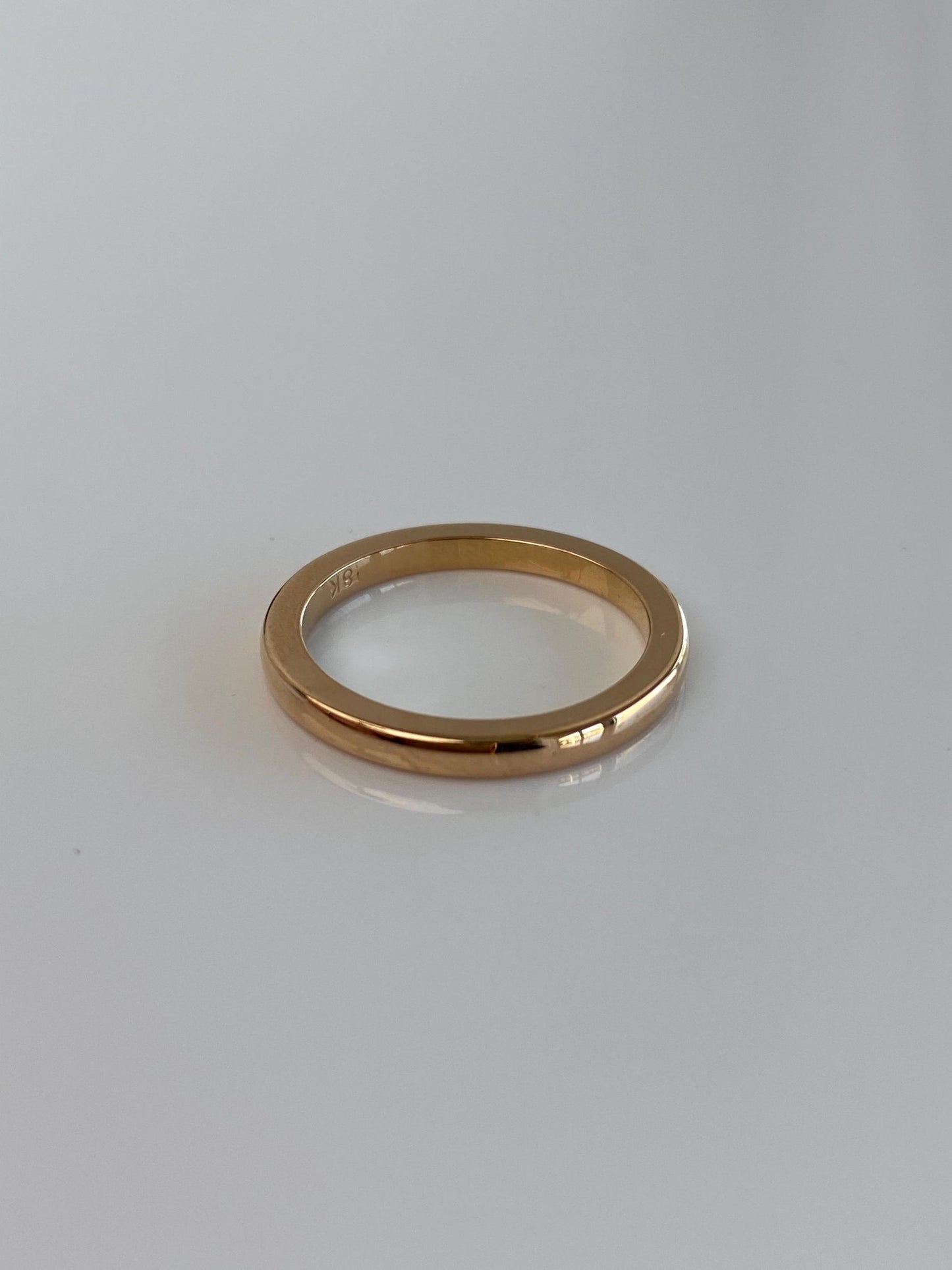 Vintage Solid 18k Rosey Gold Ring Band - Size 5.75