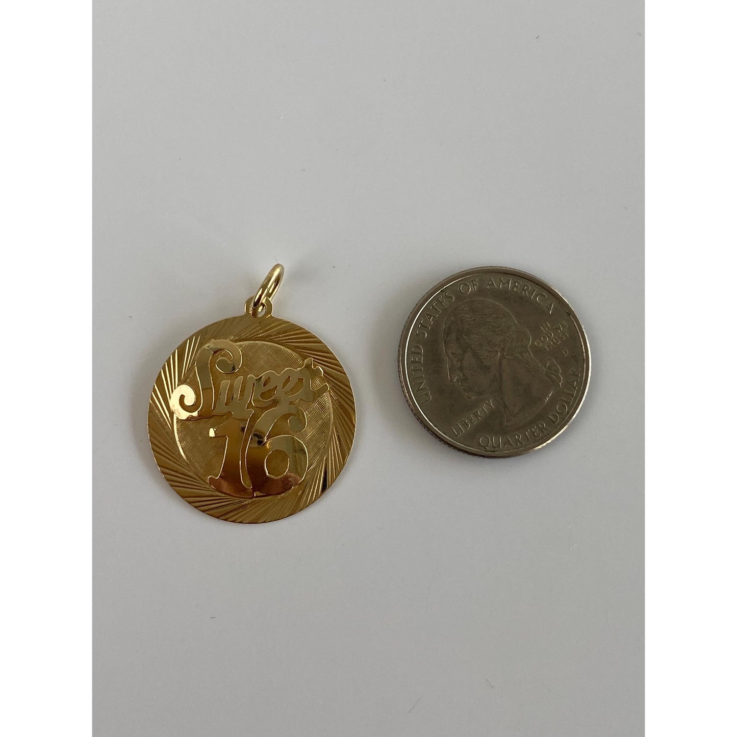 Vintage Solid 14k Sweet 16 Charm