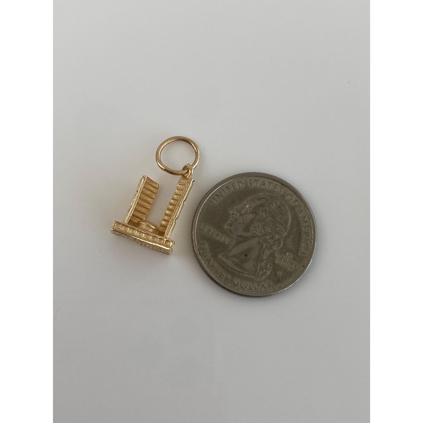 Vintage Solid 14k Yellow Gold City Hall Toronto Canada Charm