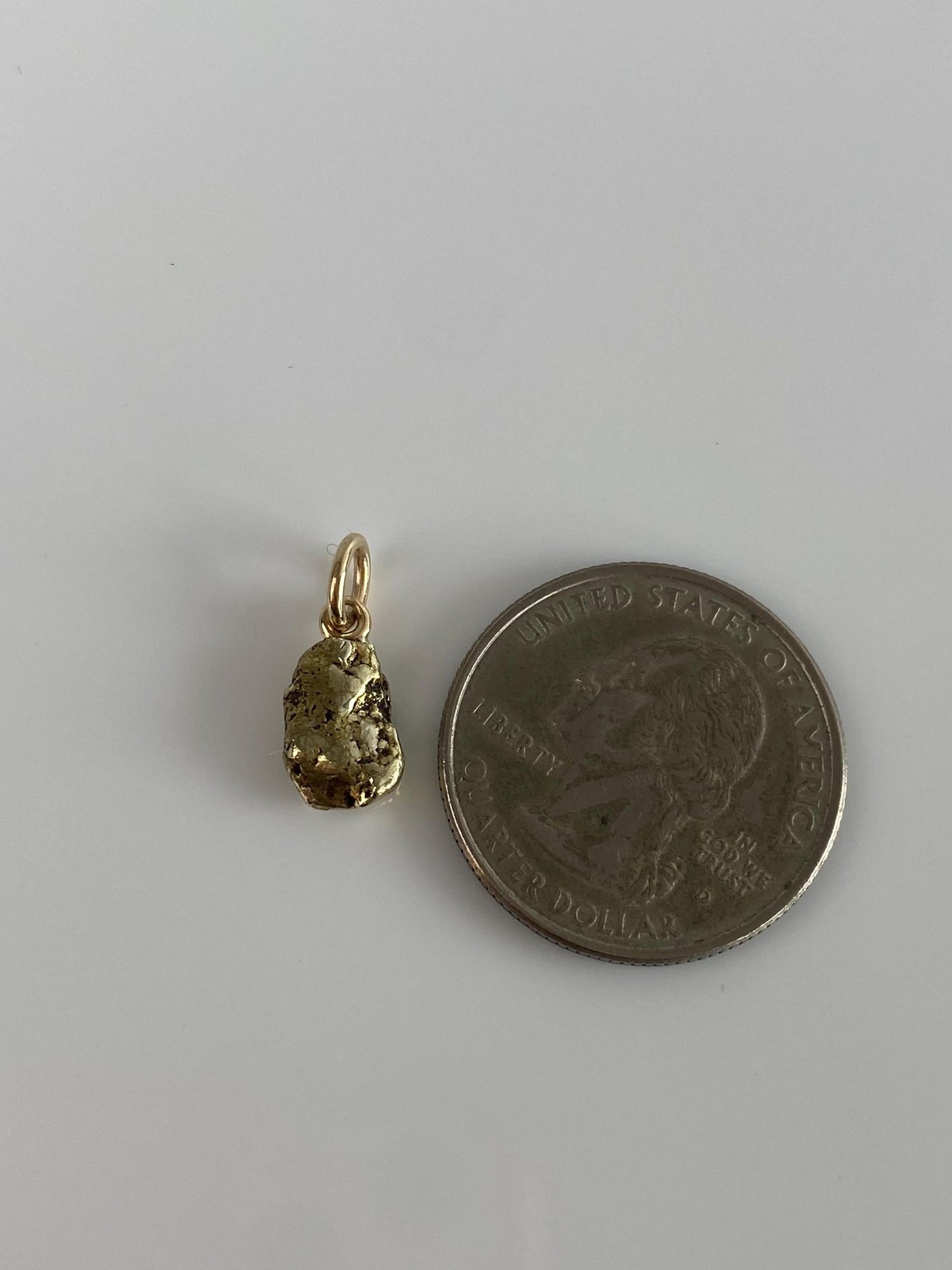 Vintage Solid 18k Yellow Gold Nugget Charm
