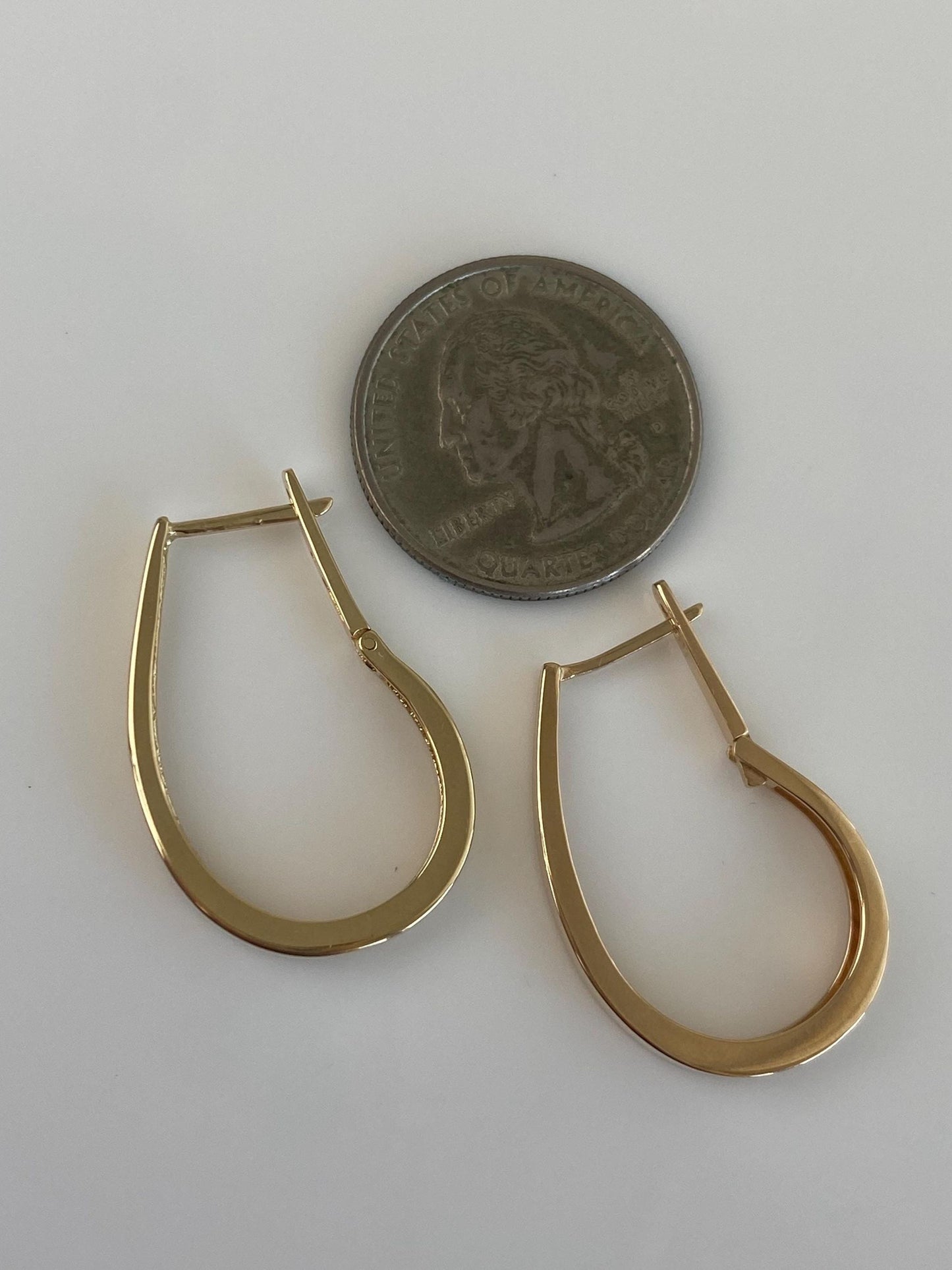 Vintage Solid 14k Yellow Gold Drop Earrings