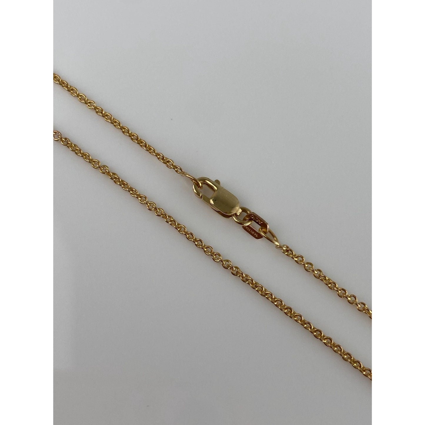 Vintage Solid 14k Yellow Gold Long Tight Rolo Chain Necklace - 33.75 inches