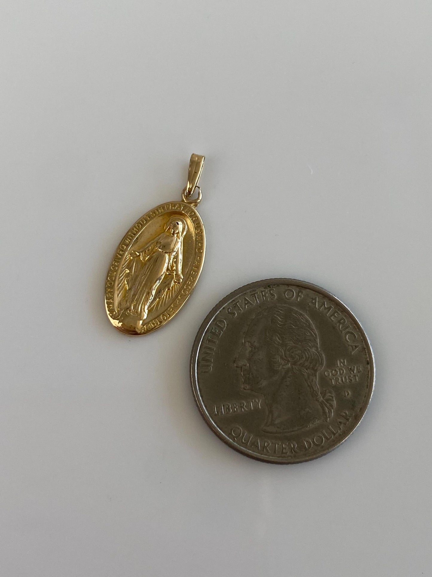 Vintage 14k Yellow Gold Religious Charm