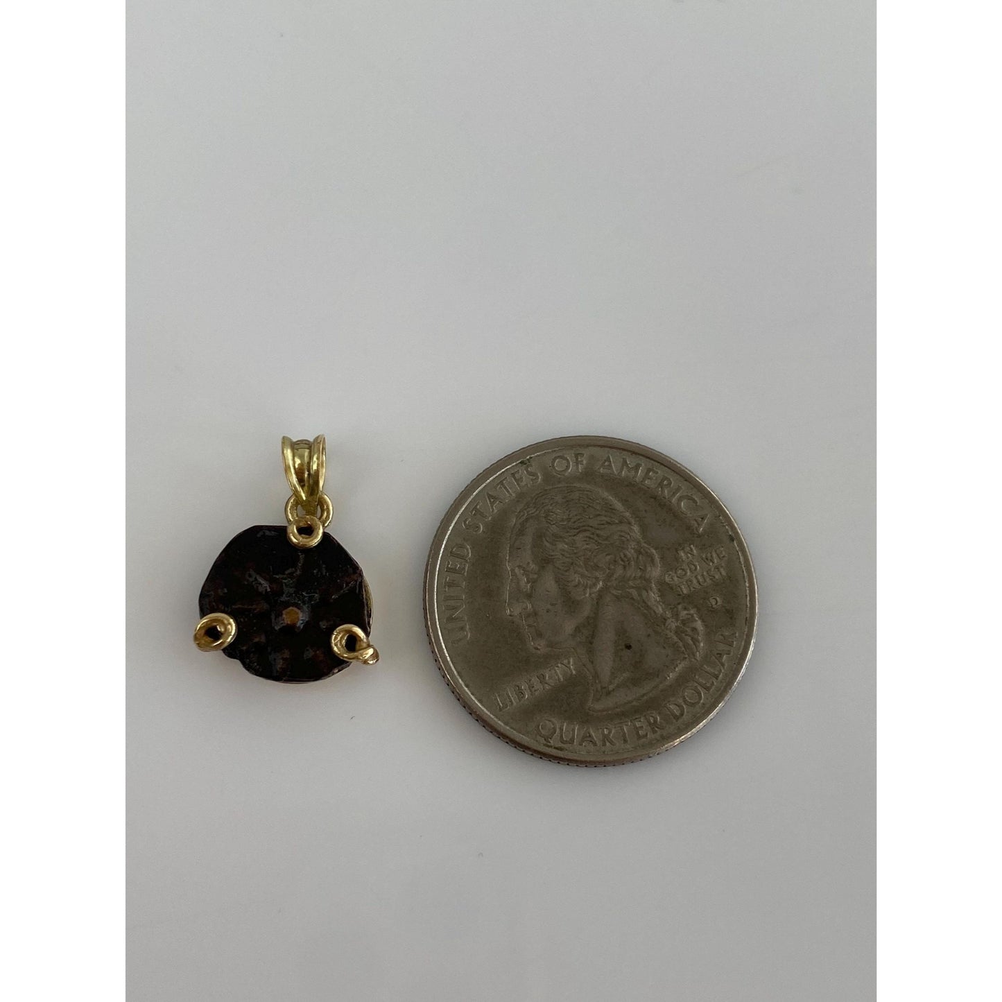 Vintage Solid 18k Yellow Gold Fossil Charm