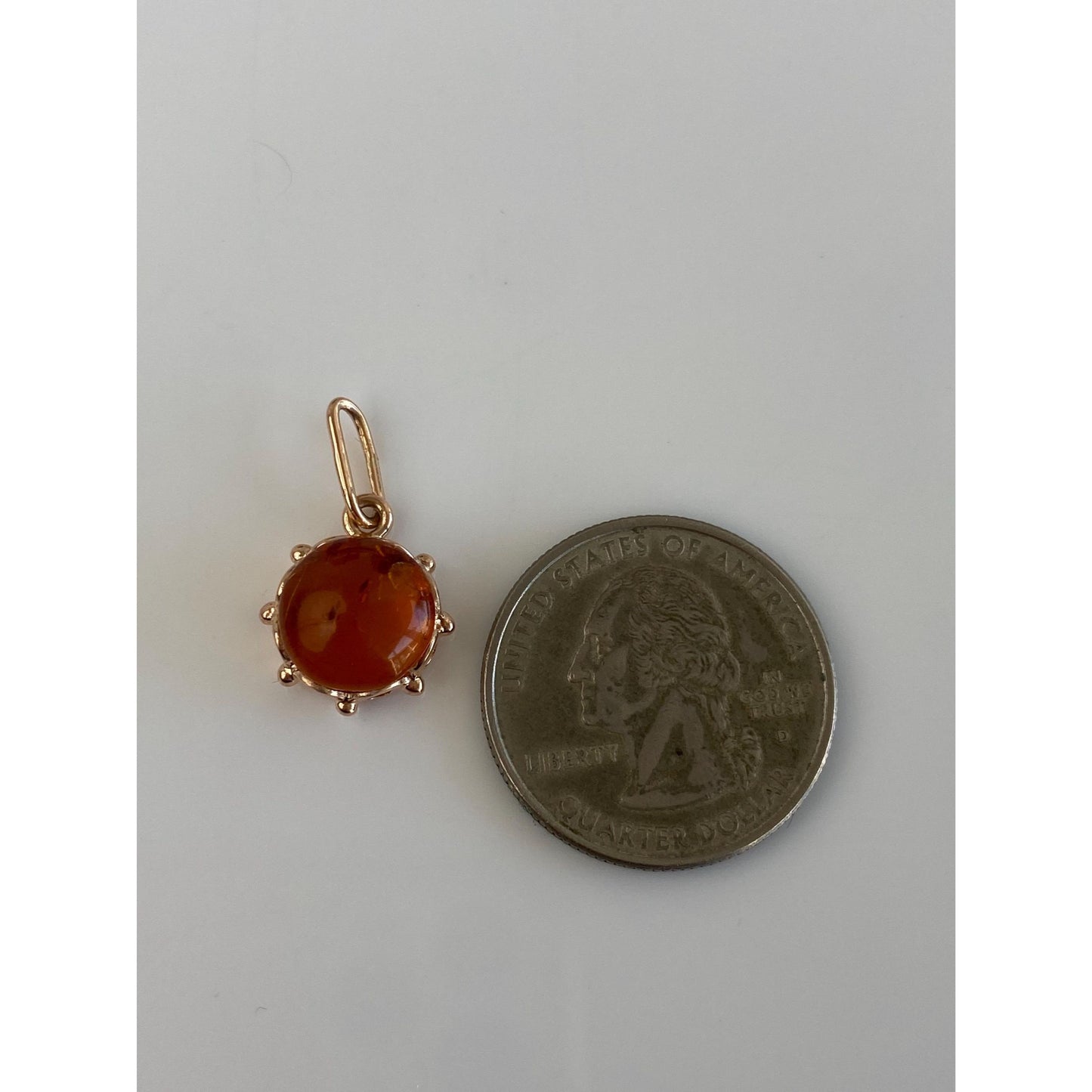 Vintage Solid 14k Yellow Gold Tree Sap Charm