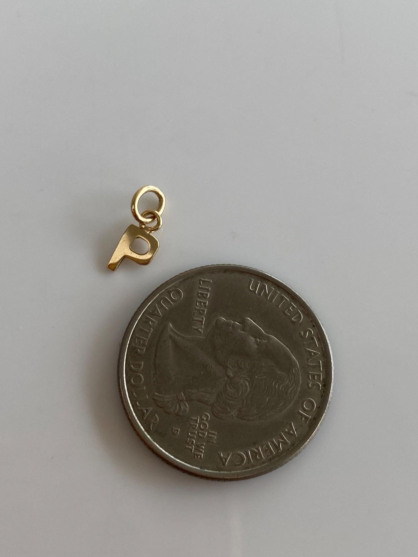 Vintage Solid 14k Yellow Gold Initial 'P' Charm