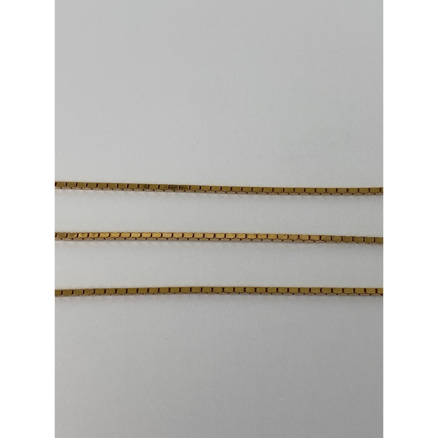Vintage Solid 14k Yellow Gold Box Chain Necklace - 23.5 inches