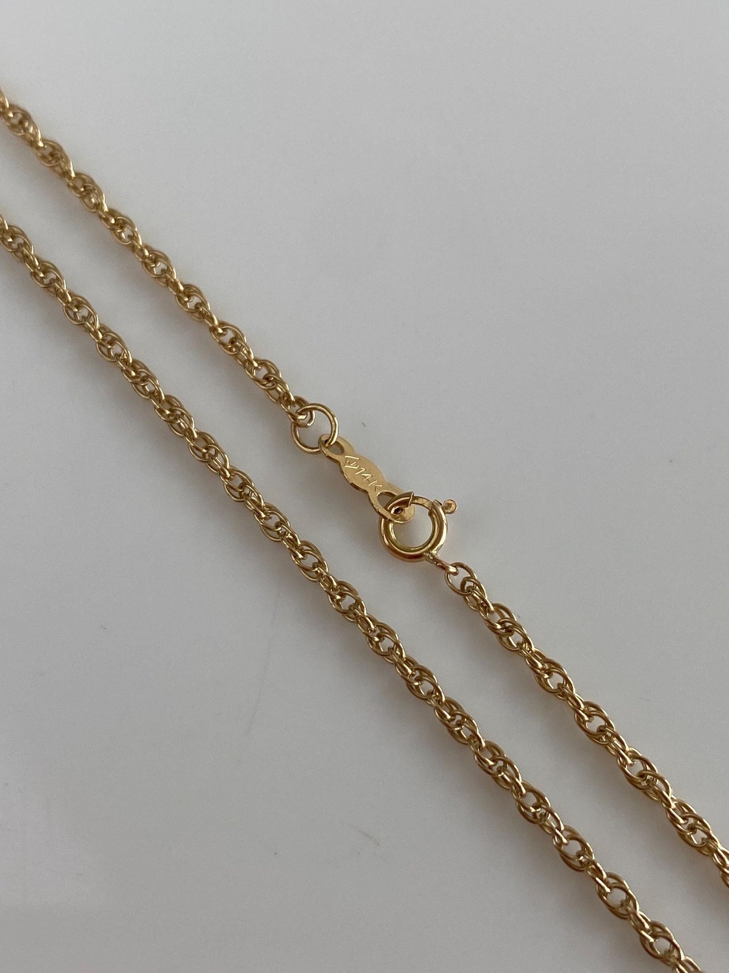 Vintage Solid 14k Yellow Gold Chain Necklace - 18.25 inches