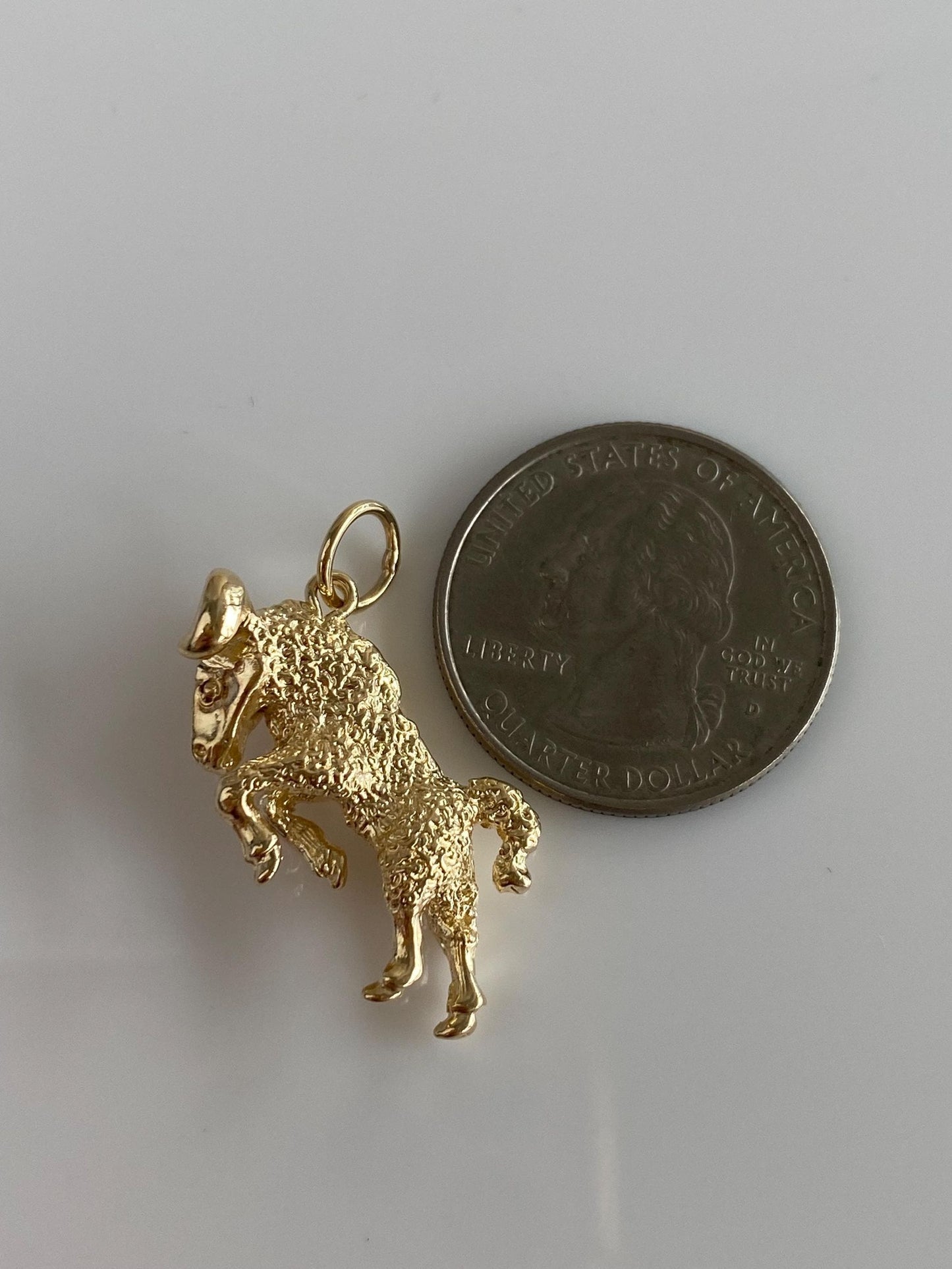 Vintage Solid 14k Yellow Gold Aries Zodiac Charm