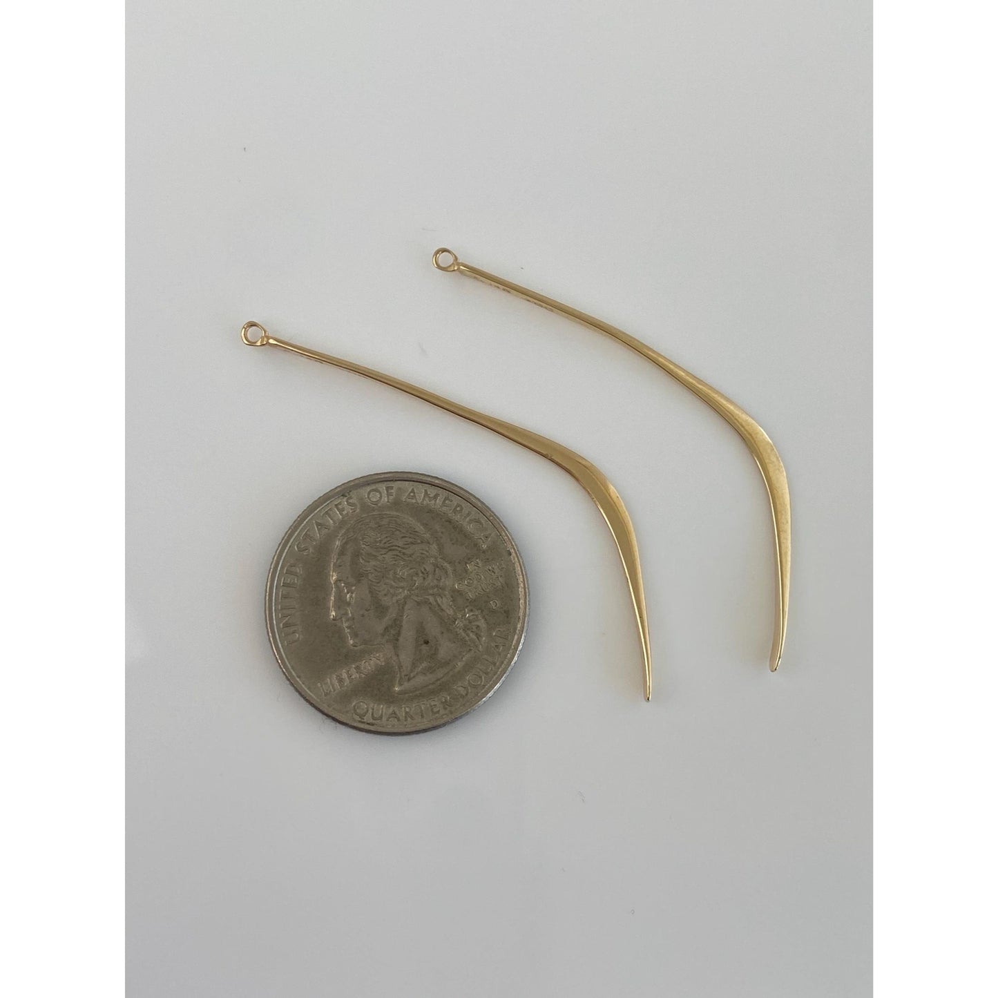 Vintage Solid 14k Yellow Gold Dangle Earring Jackets