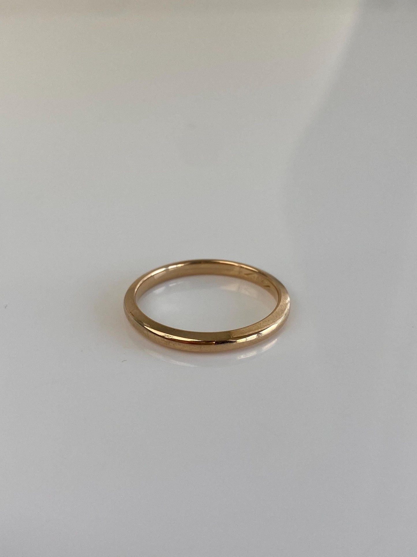 Vintage Solid 14k Yellow Gold Ring Band - Size 8
