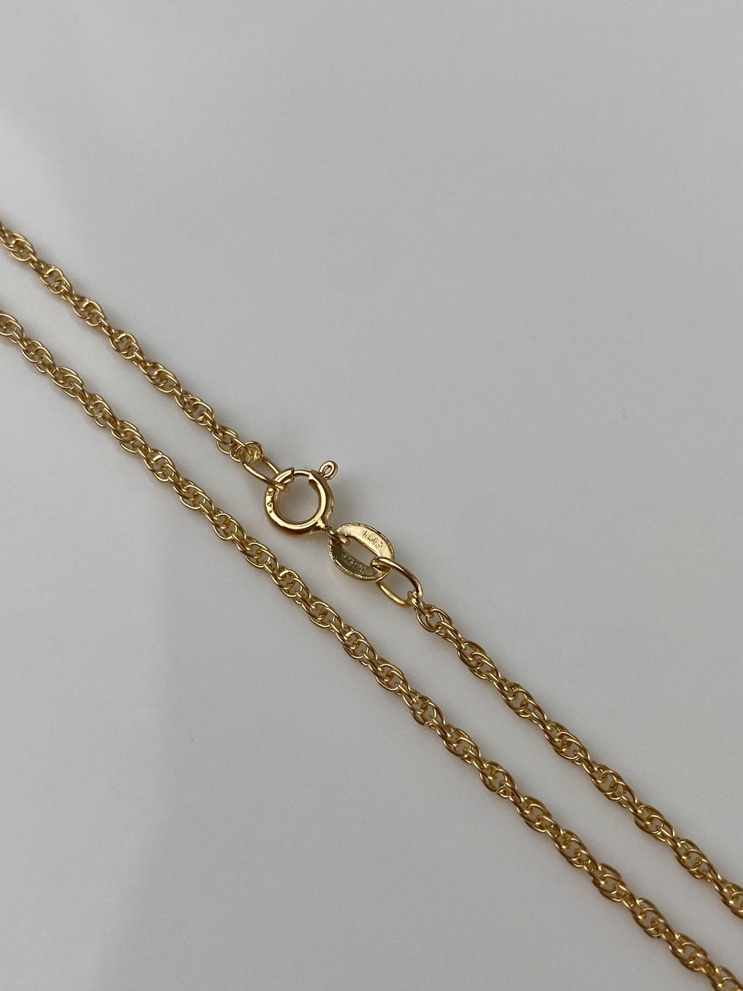 Vintage Solid 14k Yellow Gold Chain Necklace - 18 inches
