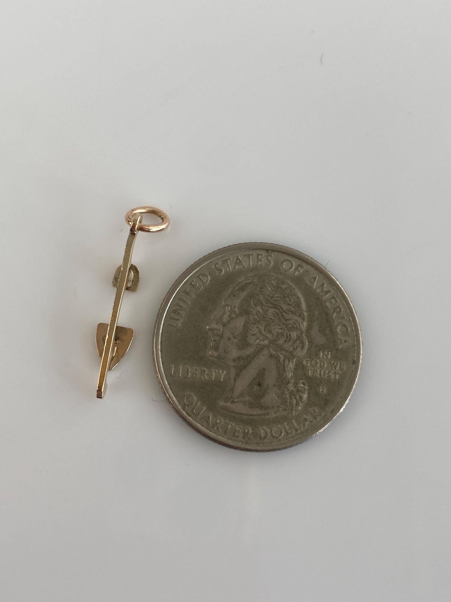 Vintage Solid 10k Yellow Gold Skate Charm