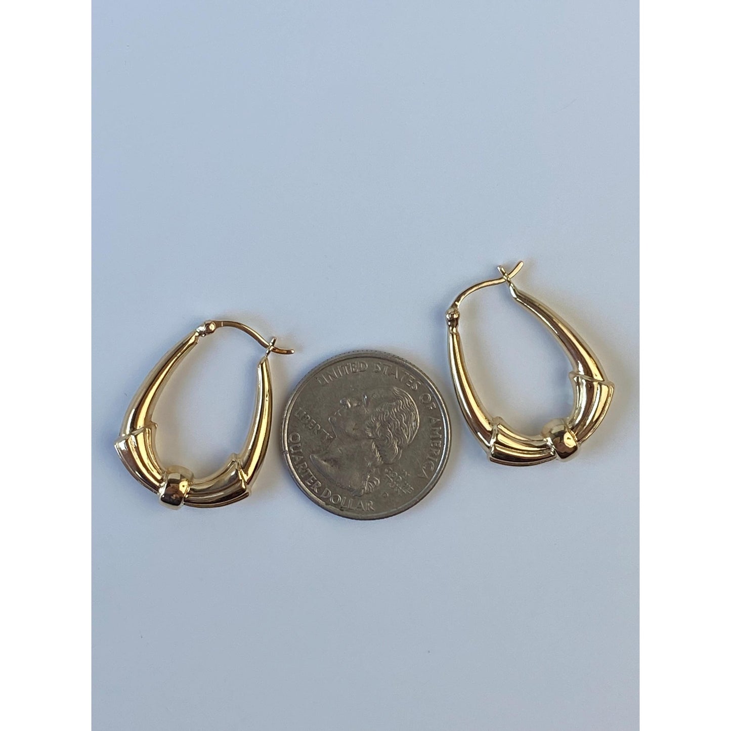 Vintage 14k Yellow Gold Knotted Hoop Earrings