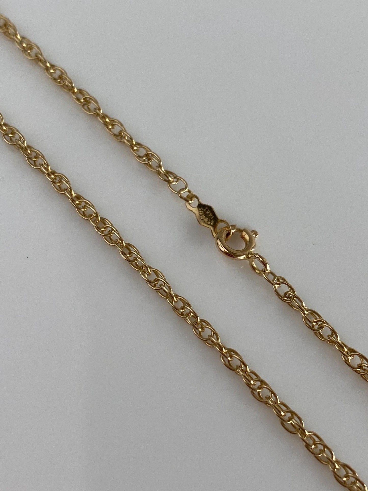 Vintage Solid 14k Yellow Gold Chain Necklace - 22.25 inches
