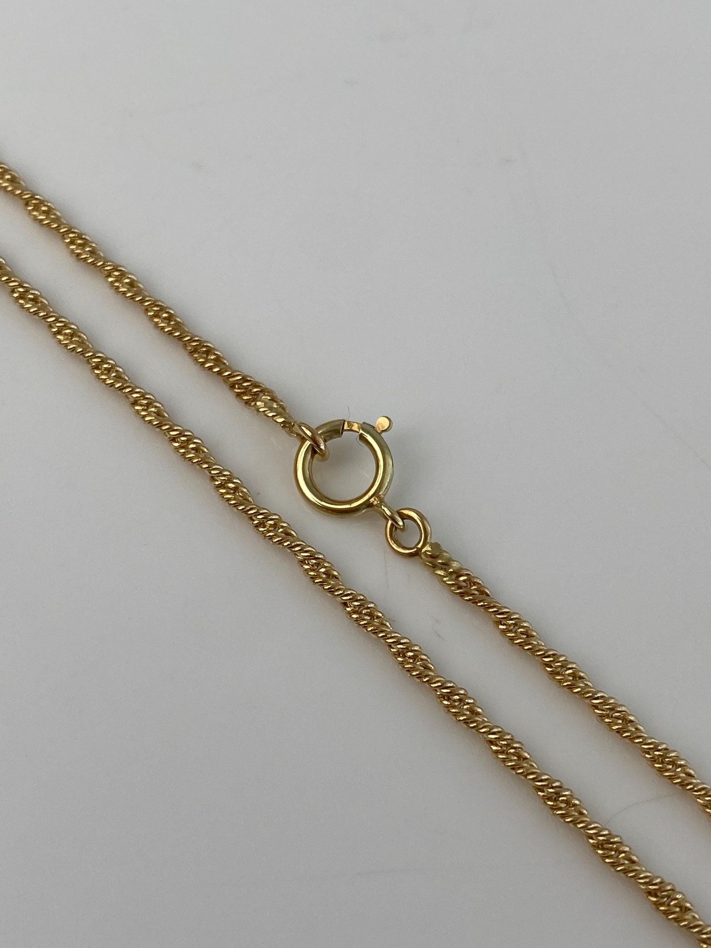 Vintage Solid 14k Yellow Gold Twist Chain Necklace - 27 inches