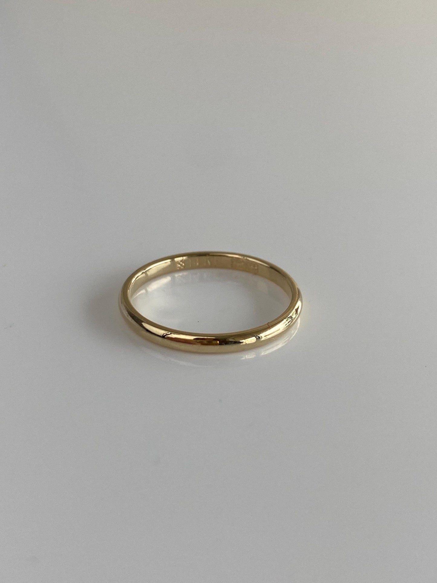 Vintage Solid 14k Yellow Gold Ring Band - Size 6.25