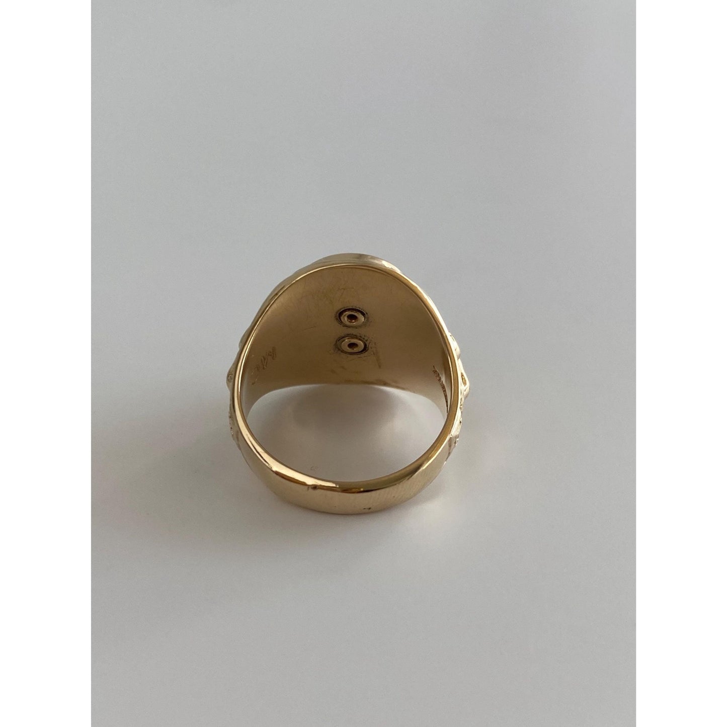 Vintage Solid 10k Yellow Gold Black Onyx Rochester 'R' Class Ring - Size 5