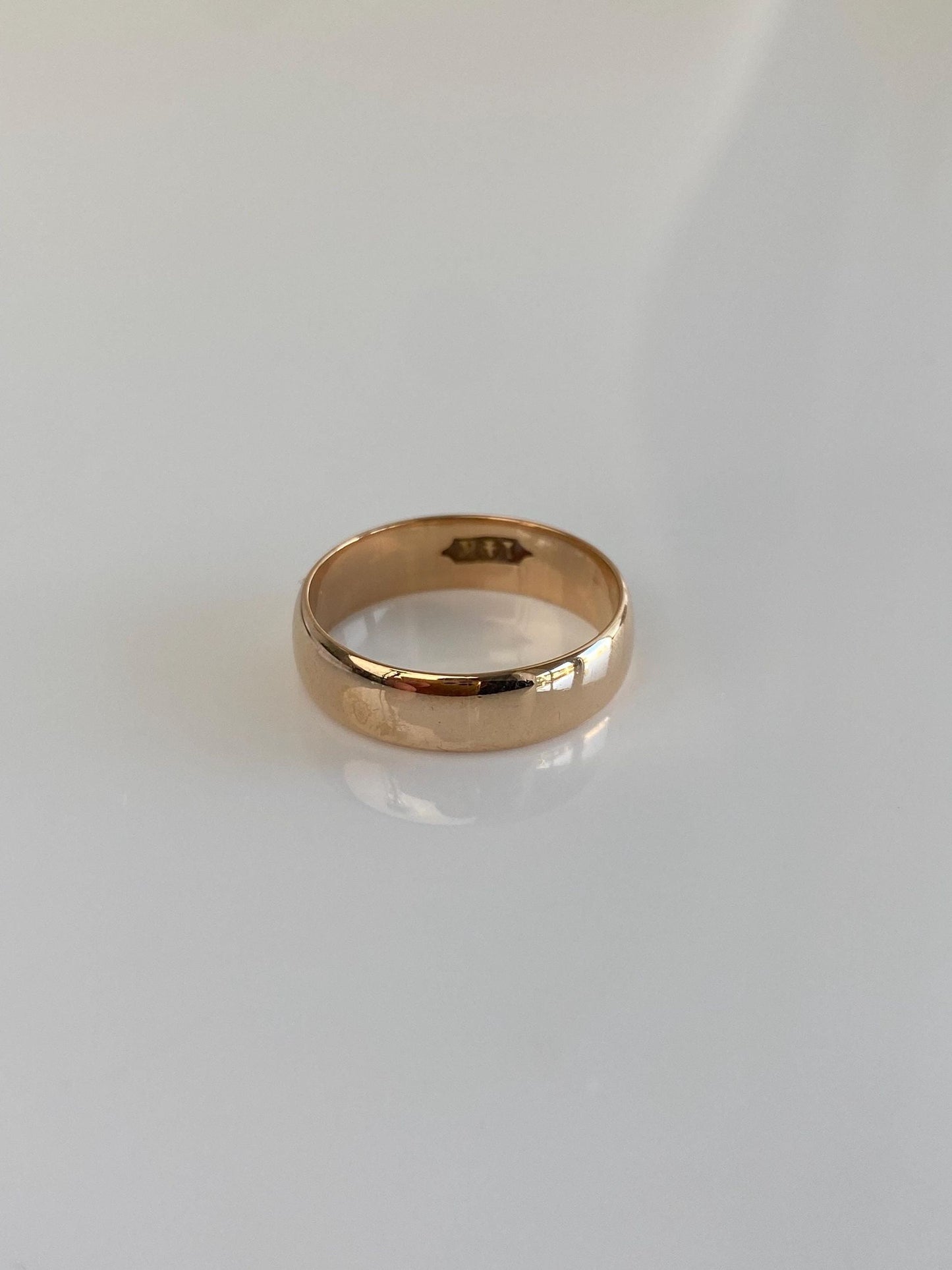 Vintage Solid 14k Rose Gold Ring Band - Size 5.5