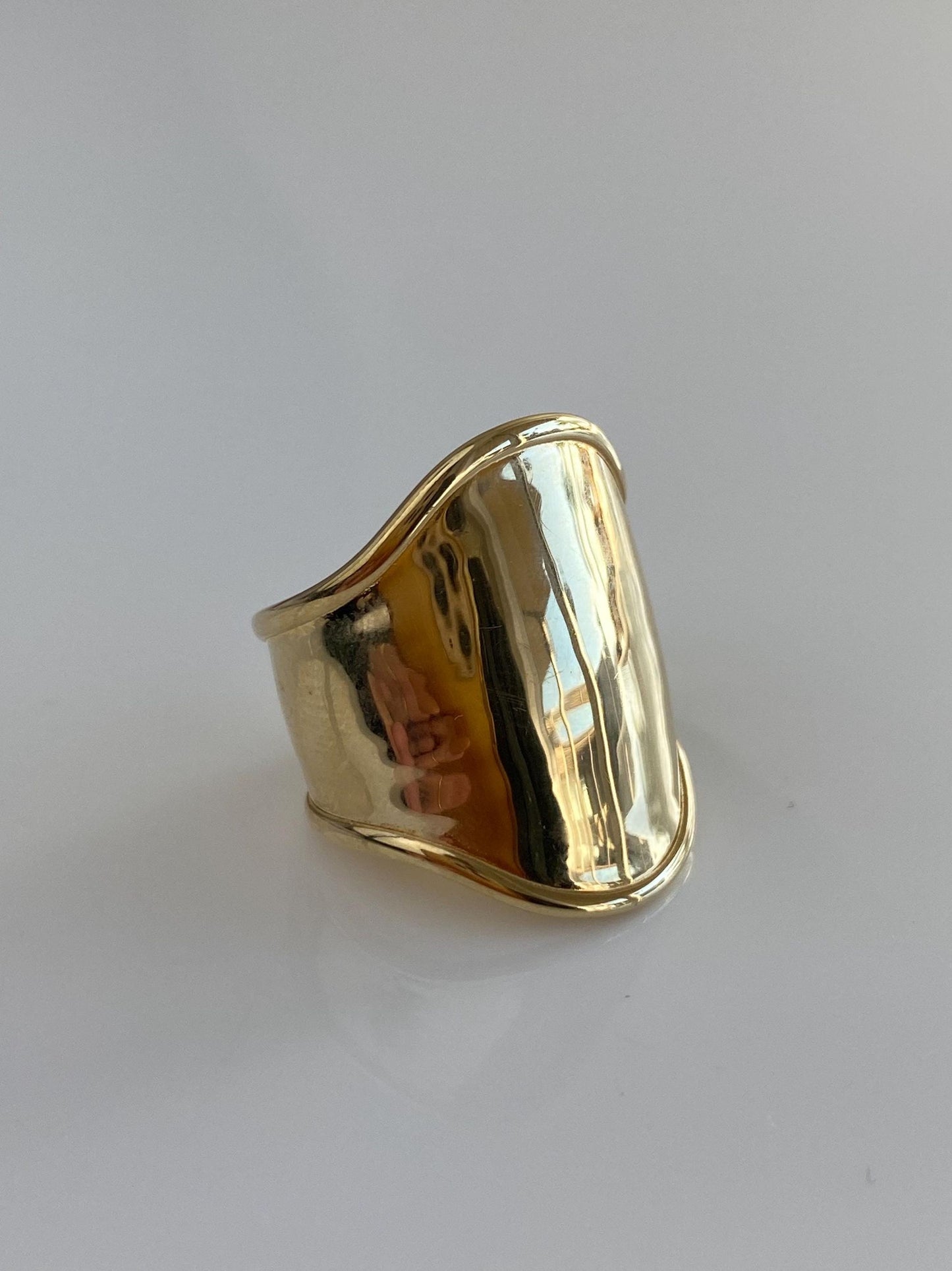 Vintage Solid 14k Yellow Gold Open Saddle Ring - Size 6