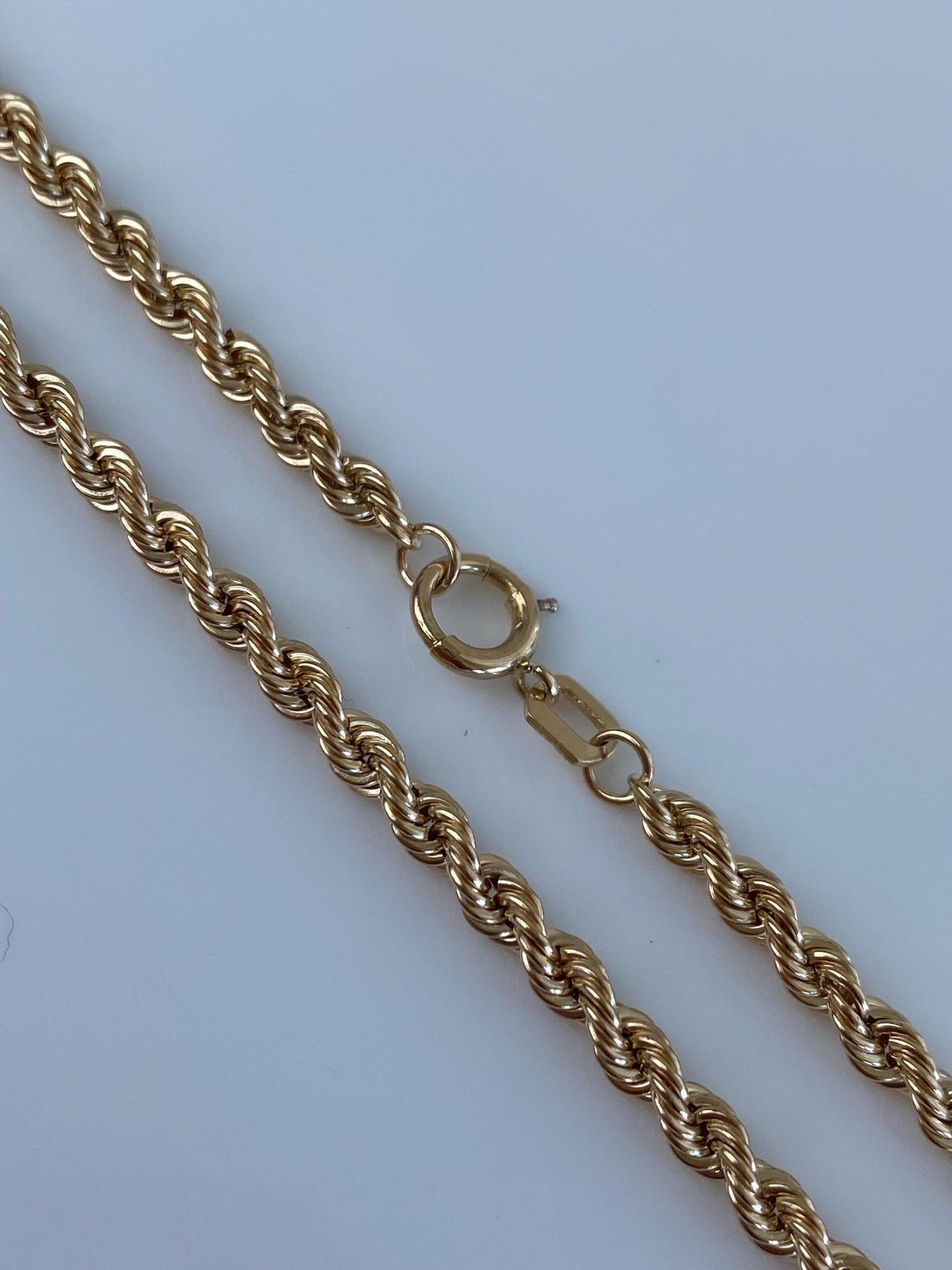 Vintage 10k Yellow Gold Rope Chain Necklace - 30.25 inches