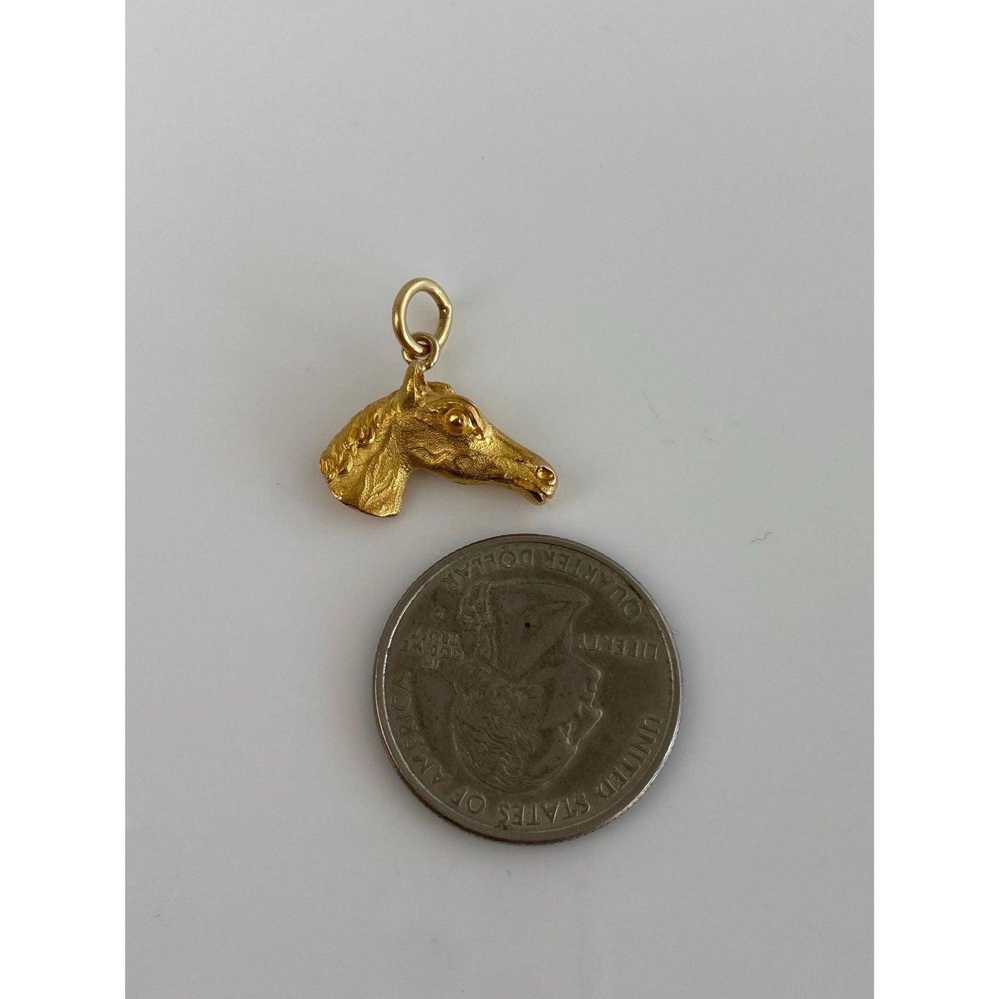 Vintage Solid 22k Yellow Gold Horse Pin Conversion Charm