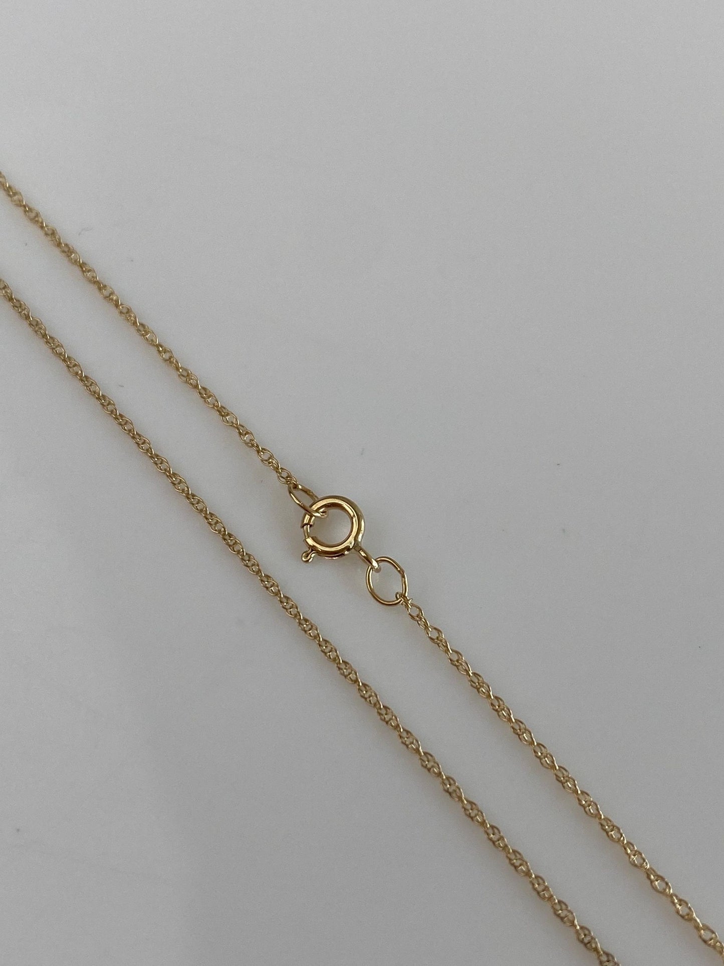 Vintage Solid 10k Yellow Gold Dainty Chain Necklace - 18 inches