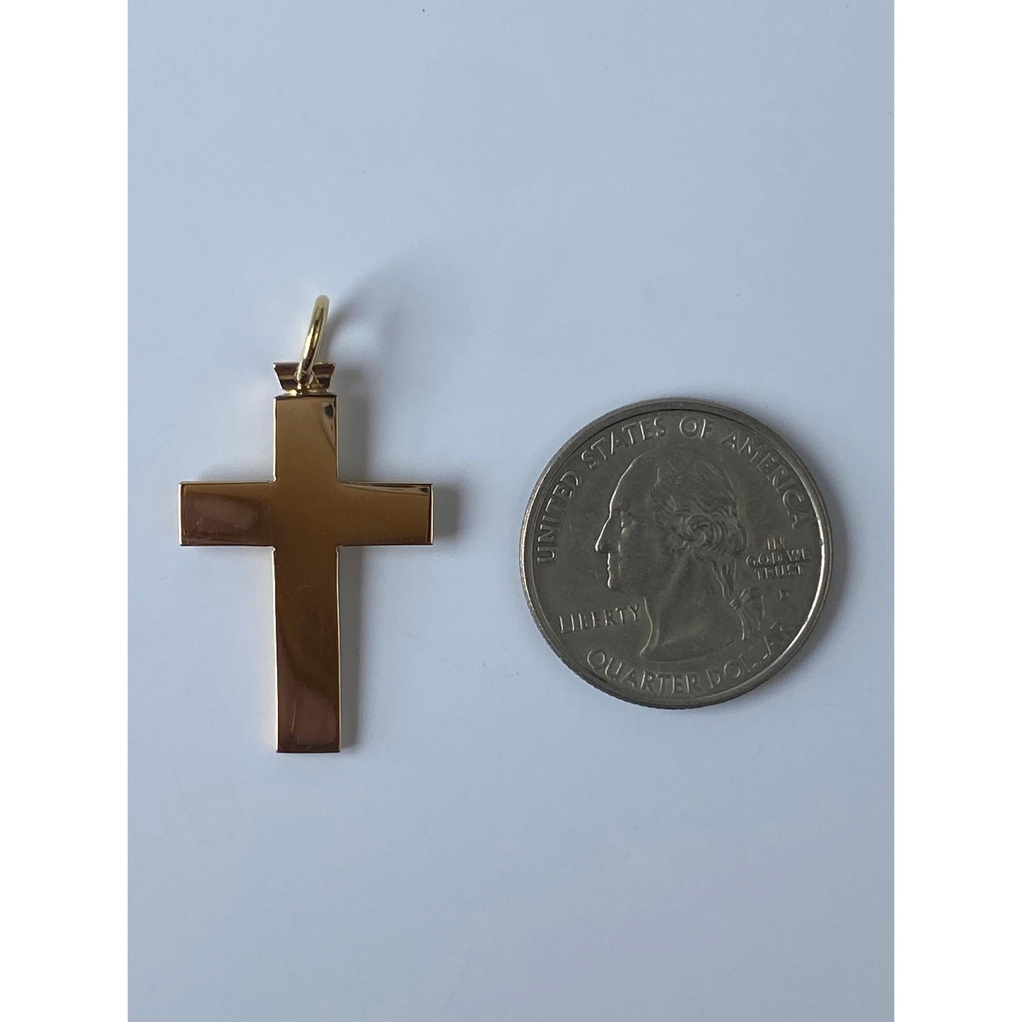 Vintage Solid 14k Yellow Gold Cross Charm