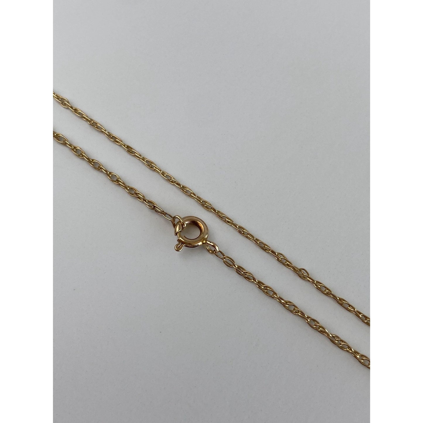 Vintage Solid 14k Yellow Gold Dainty Chain Necklace - 21 inches