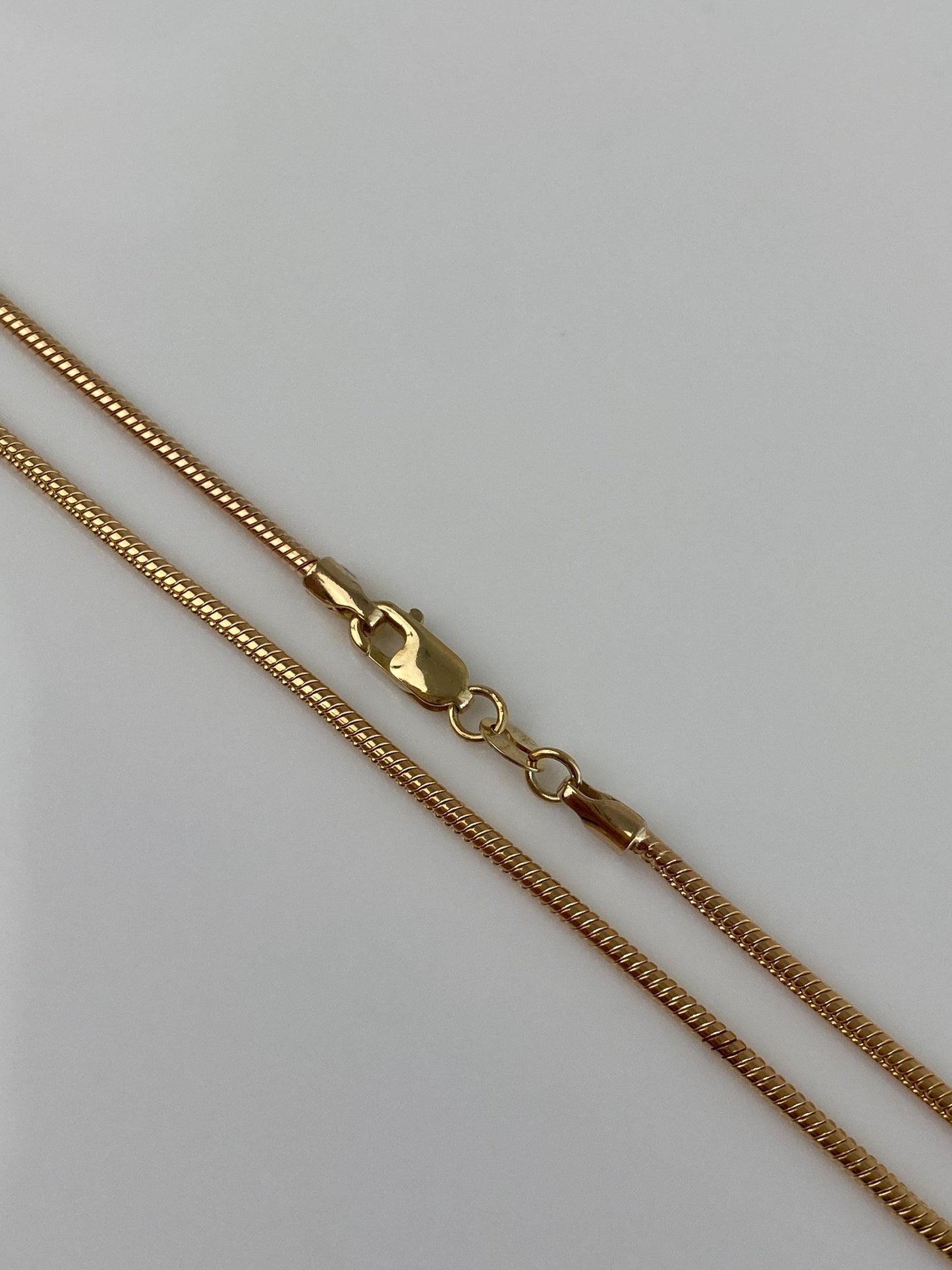 Vintage Solid 14k Yellow Gold Snake Chain Necklace - 22.5 inches
