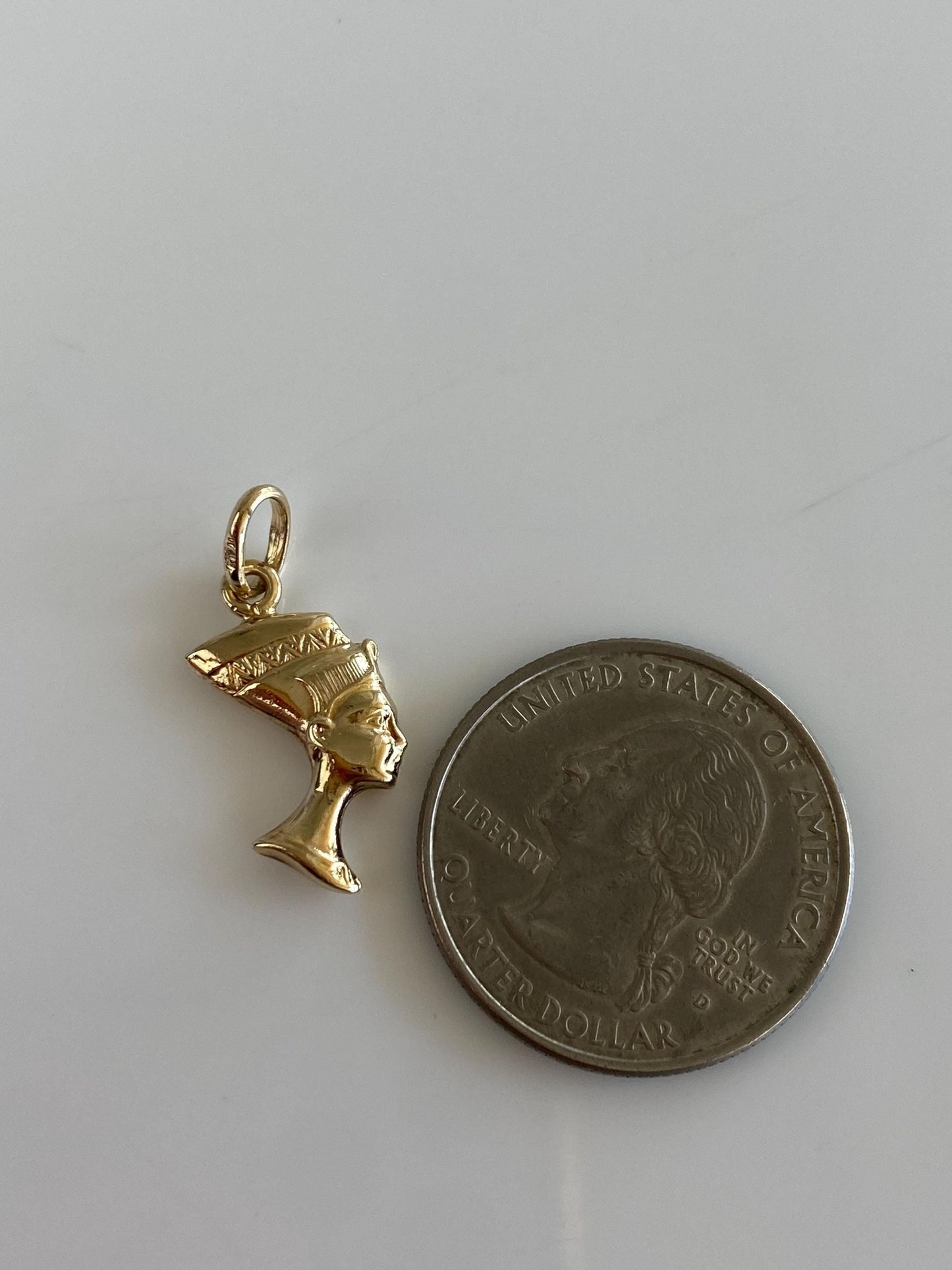 Vintage 14k Yellow Gold Egyptian Nefertiti Charm