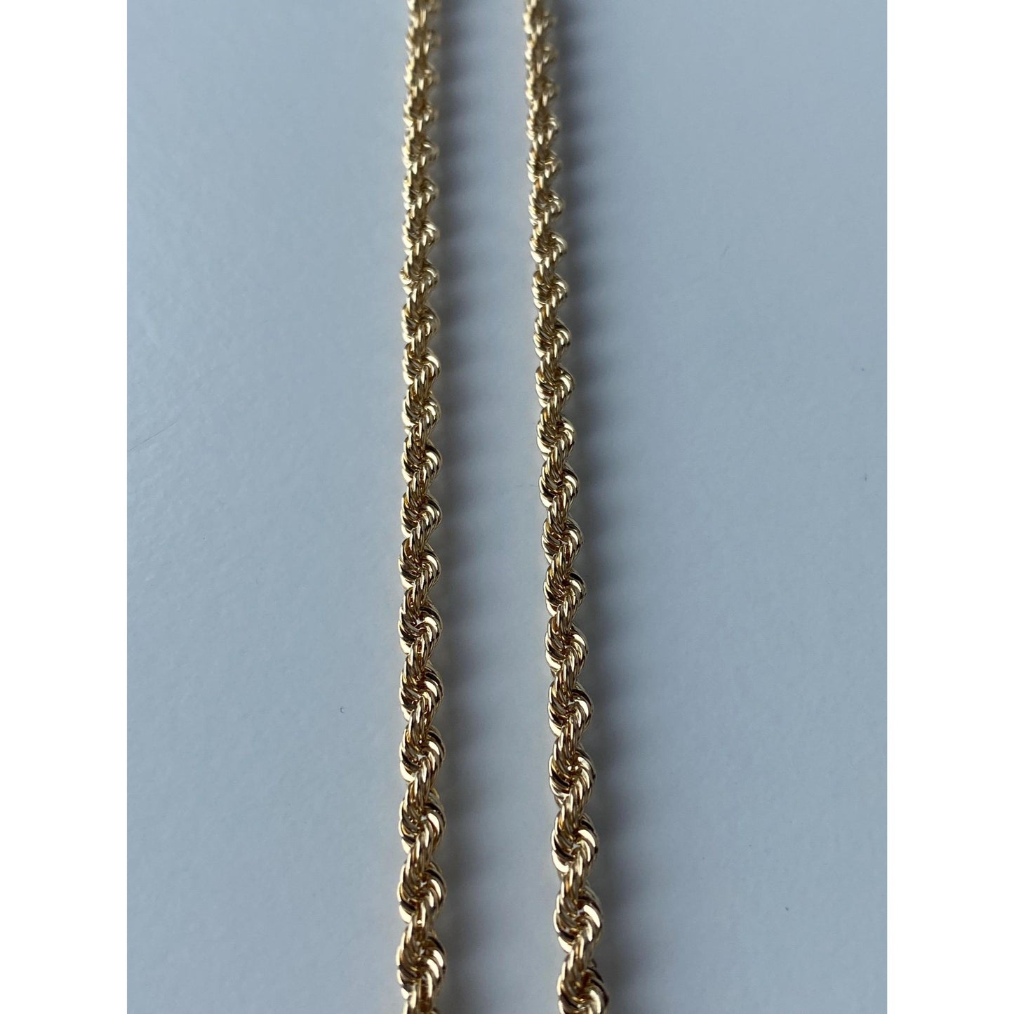 Vintage 14k Yellow Gold Rope Chain Necklace - 32.75 inches