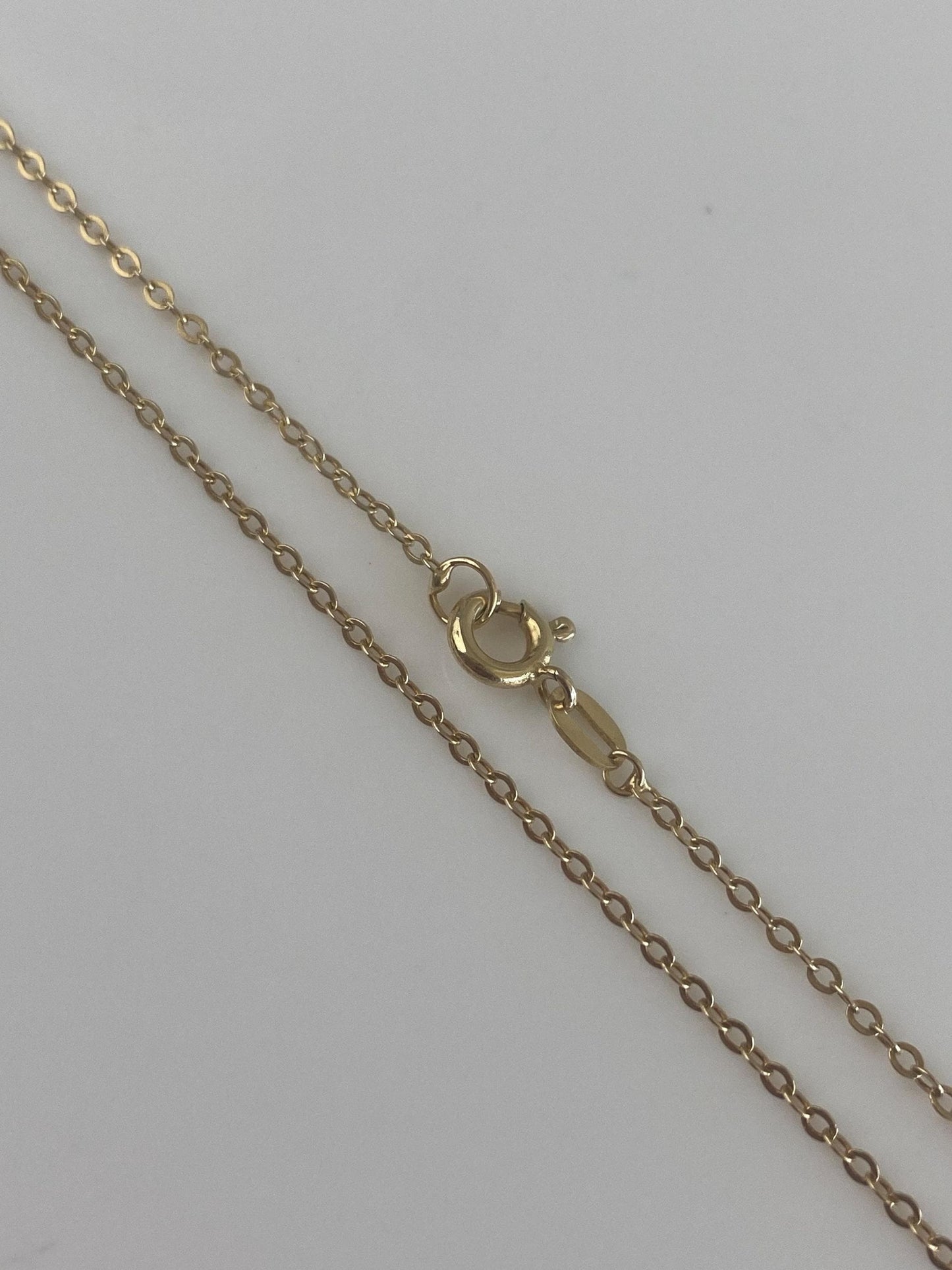 Vintage Solid 14k Yellow Gold Cable Chain Necklace - 17.5 inches