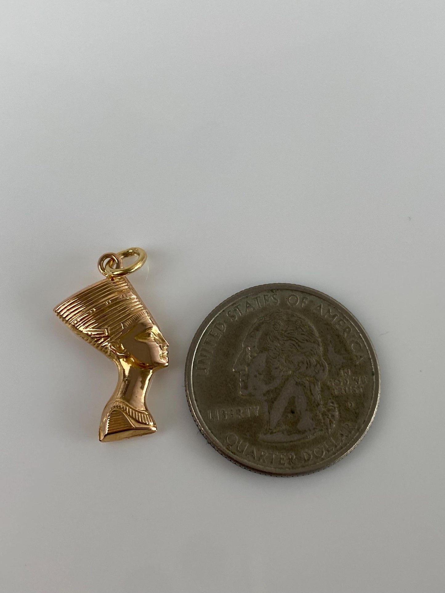 Vintage 18k Yellow Gold Nefertiti Charm