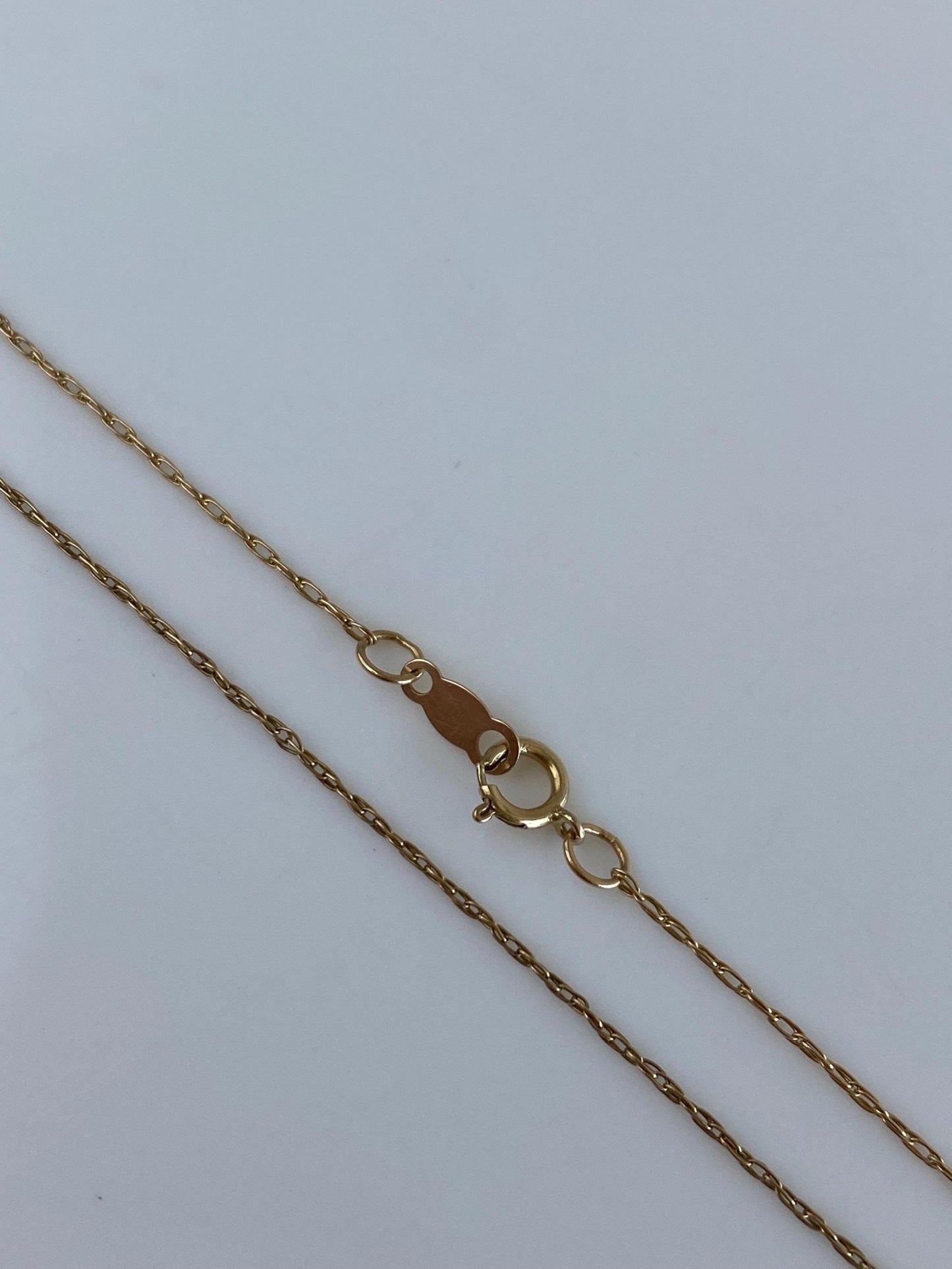 Vintage Solid 14k Yellow Gold Dainty Chain Necklace - 20.75 inches