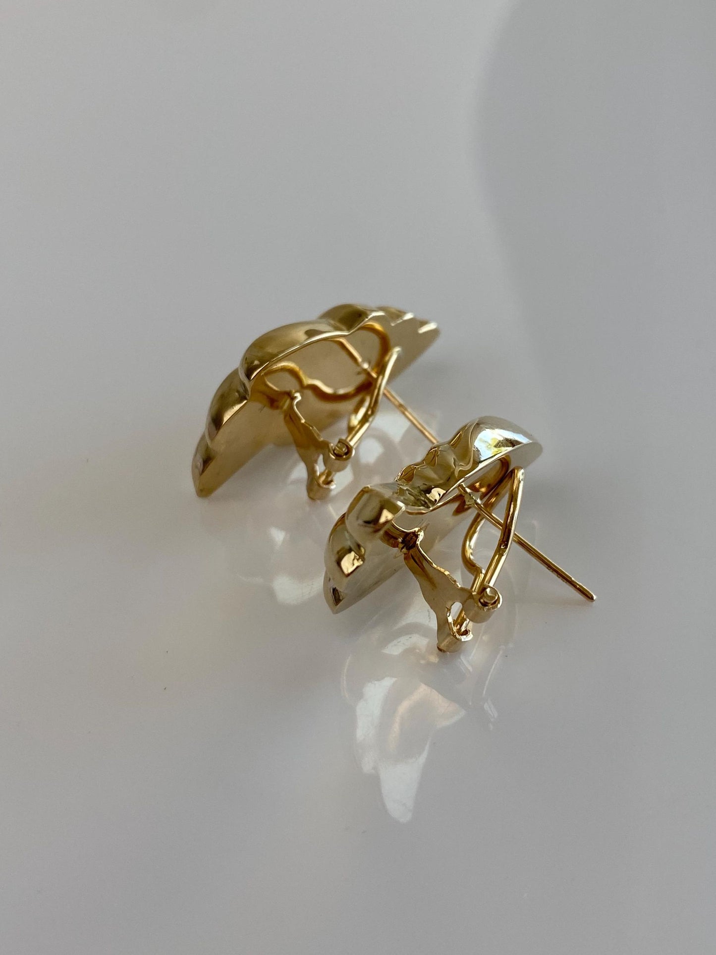 Vintage 14k Yellow Gold Designed Drop Earrings