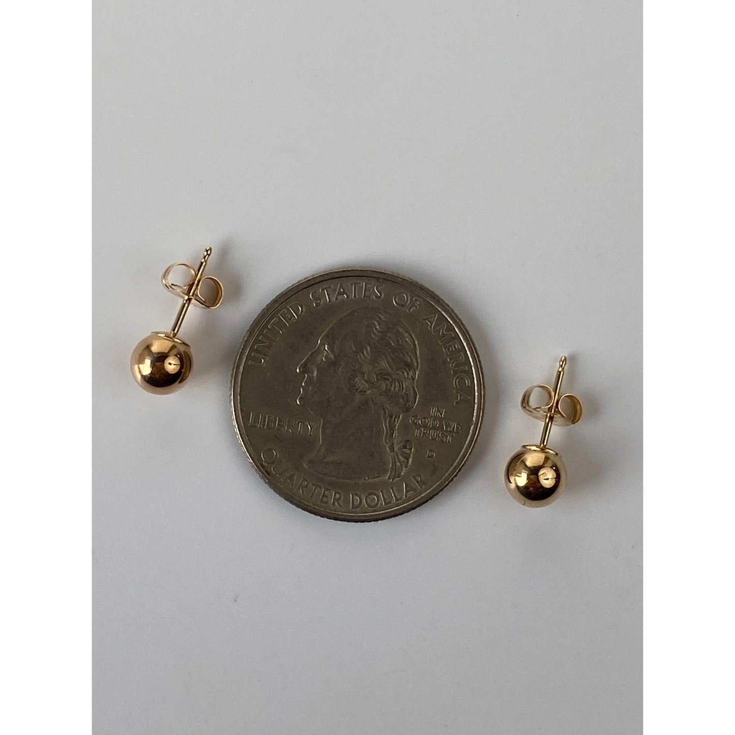 Vintage 14k Yellow Gold Ball Stud Earrings