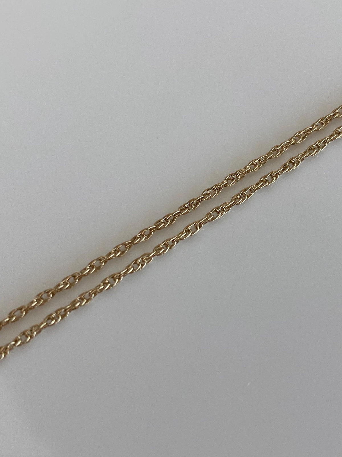 Vintage Solid 14k Yellow Gold Enamel Cloisonne Floral Charm Chain Necklace - 21 inches