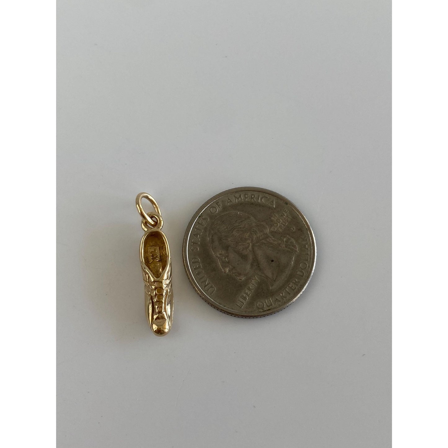 Vintage Solid 14k Yellow Gold Cleat Shoe Charm