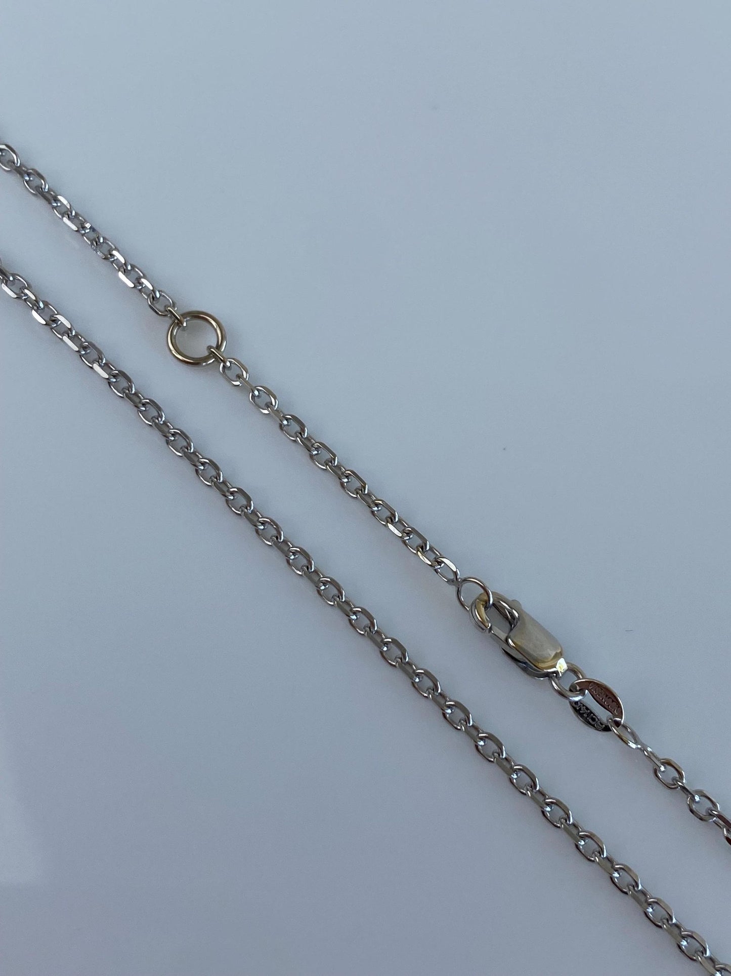 Vintage Solid 14k White Gold Cable Chain Necklace - 18.25 inches