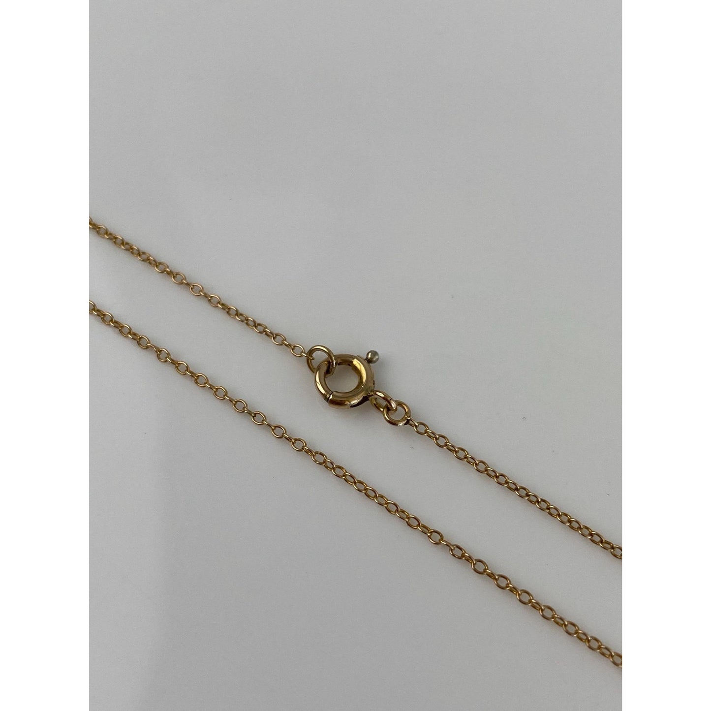 Vintage Solid 10k Yellow Gold Tight Rolo Chain Necklace - 16.5 inches