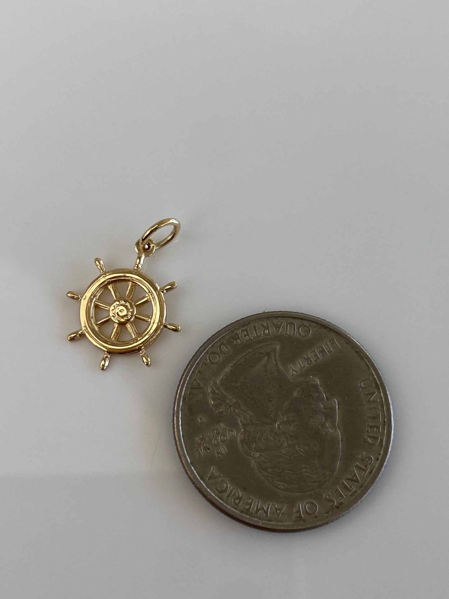 Vintage 10k Yellow Gold Helm Charm