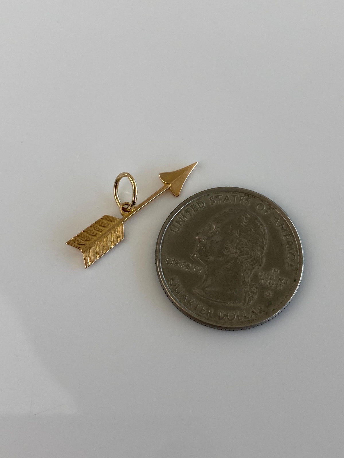 Vintage Solid 10k Yellow Gold Arrow Charm