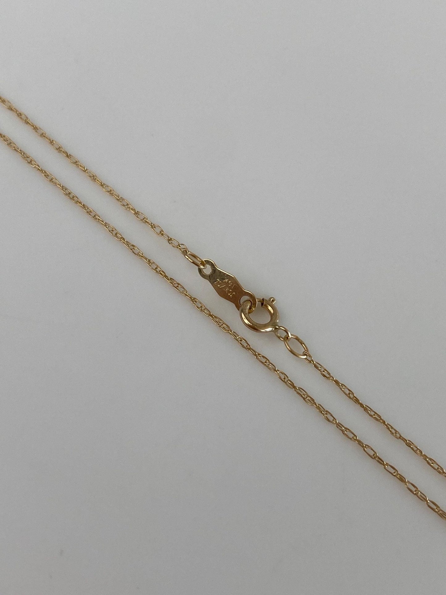 Vintage Solid 14k Yellow Gold Dainty Chain Necklace - 19.75 inches