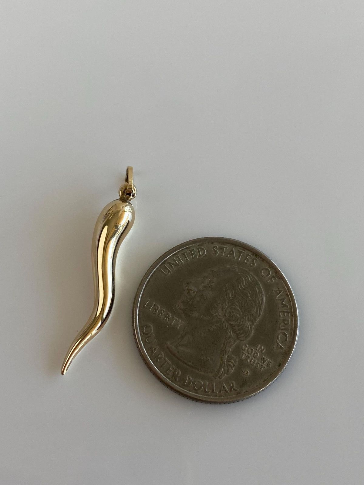 Vintage 14k Yellow Gold Italian Horn Charm