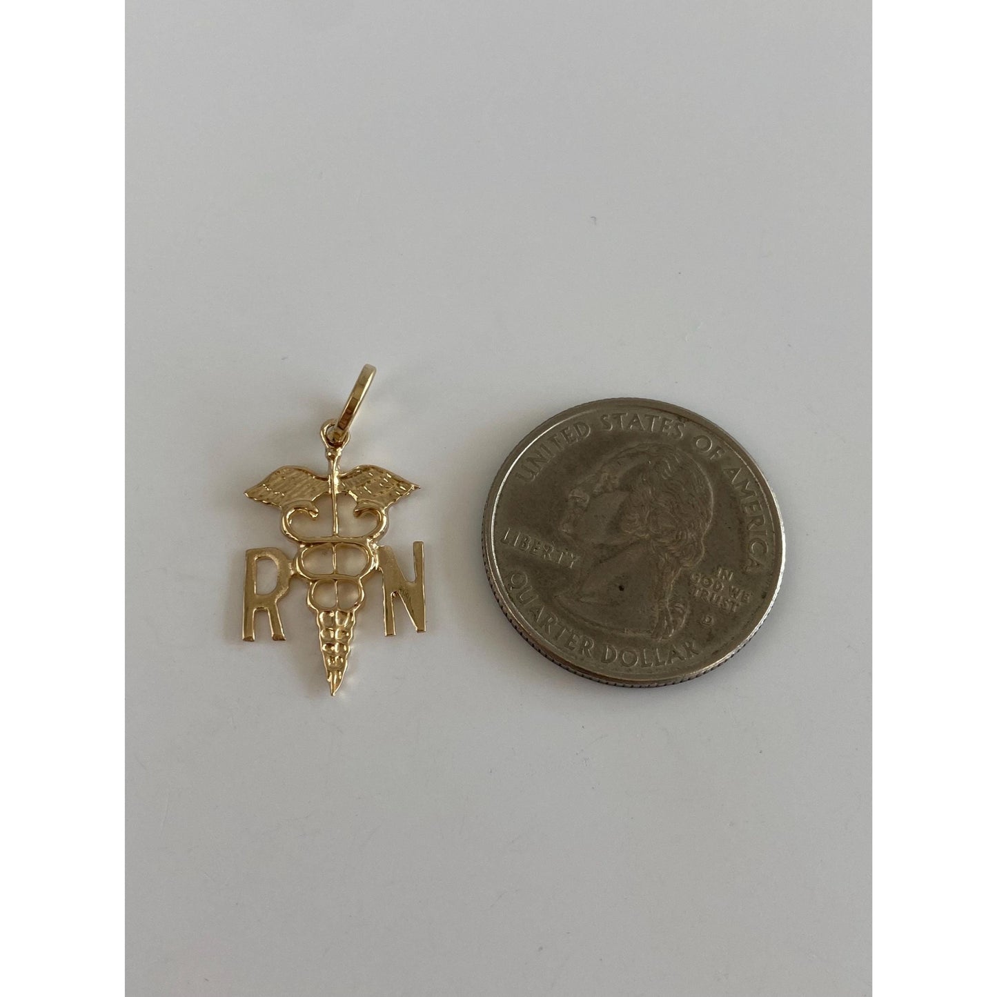 Vintage Solid 14k Yellow Gold Resident Nurse Charm