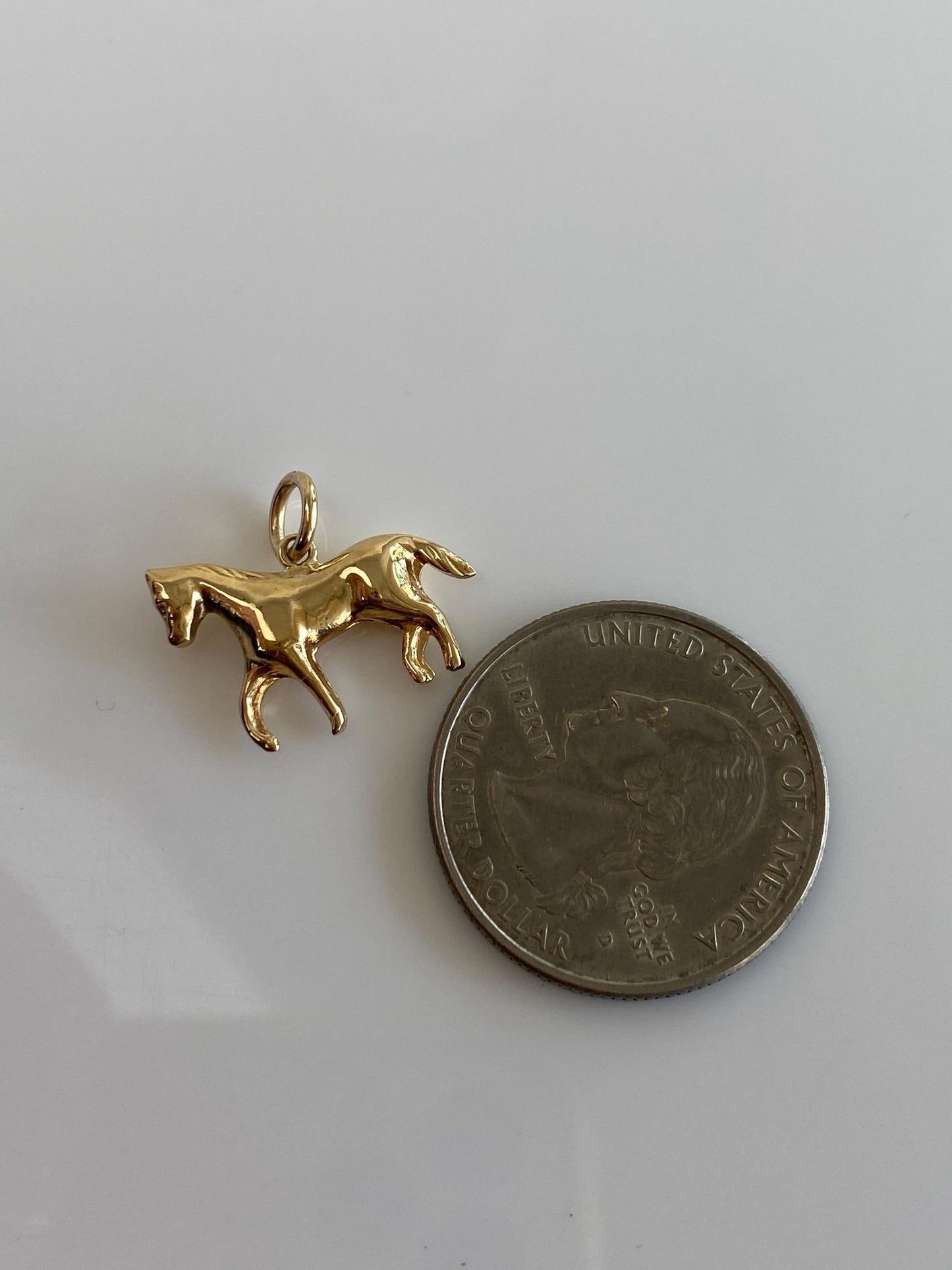 Vintage 14k Yellow Gold Horse Charm